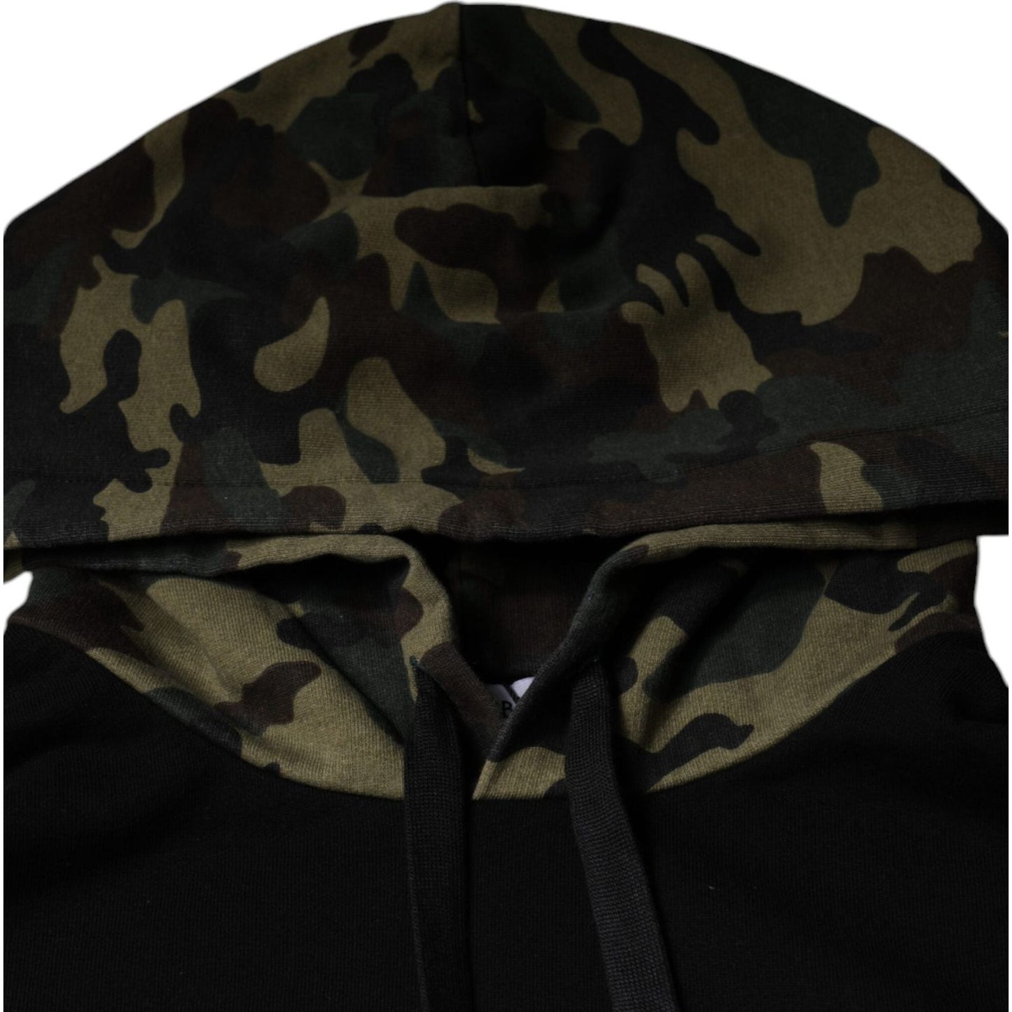 Dolce & Gabbana Black Camouflage Hooded Sweatshirt Sweater Dolce & Gabbana Black