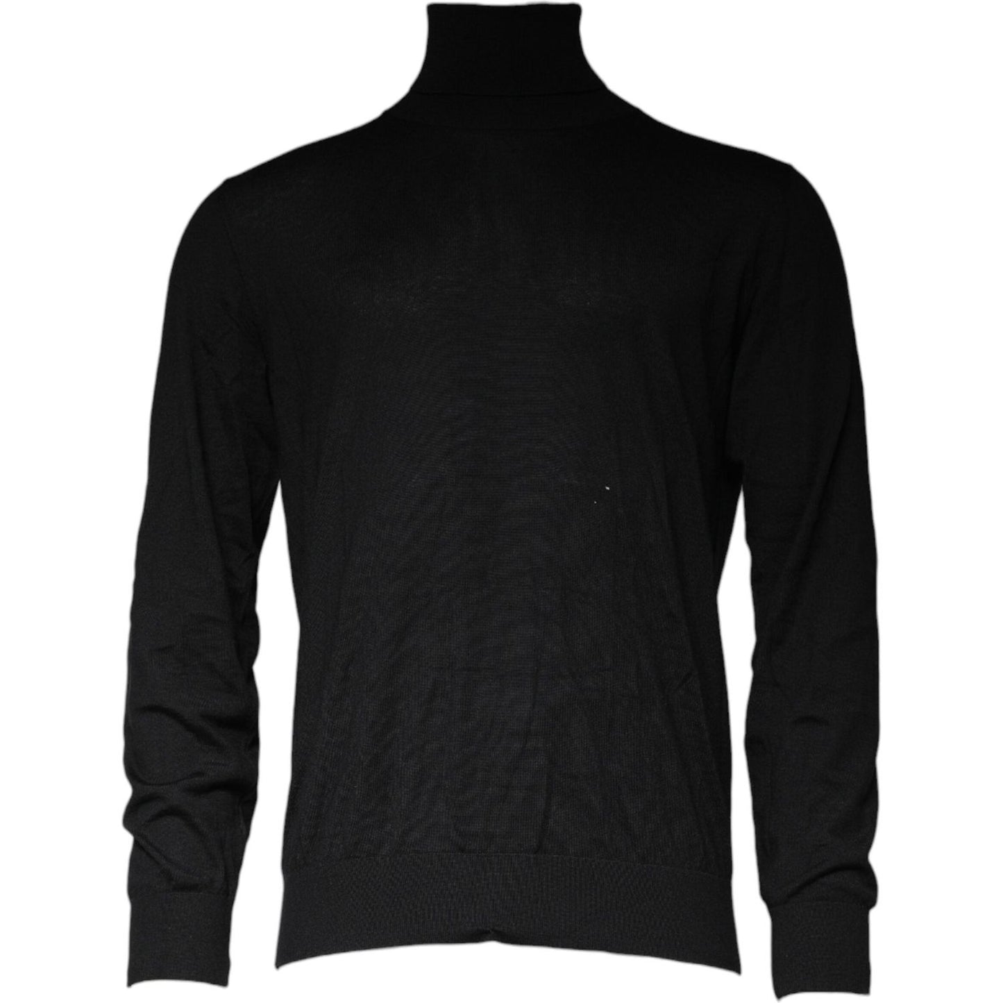 Dolce & Gabbana Black Long Sleeve Turtleneck Men Pullover Sweater Dolce & Gabbana Black