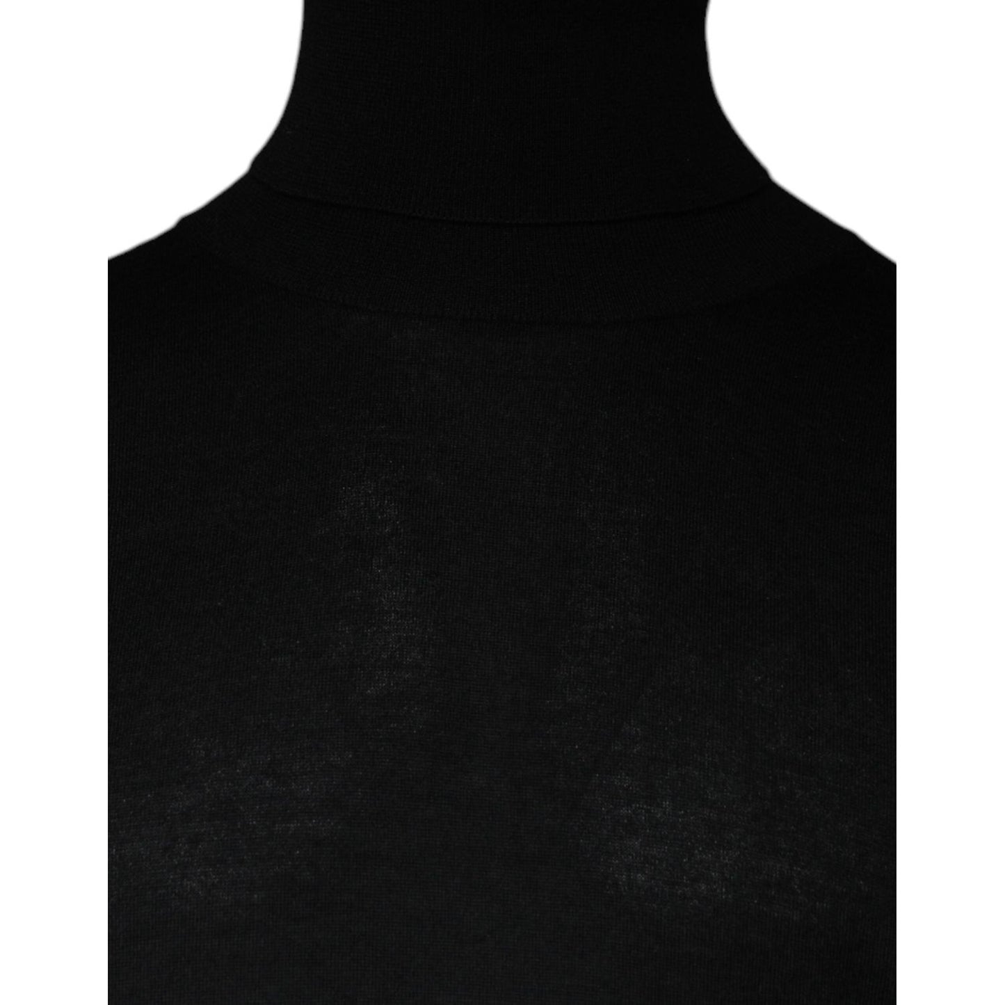 Dolce & Gabbana Black Long Sleeve Turtleneck Men Pullover Sweater Dolce & Gabbana Black