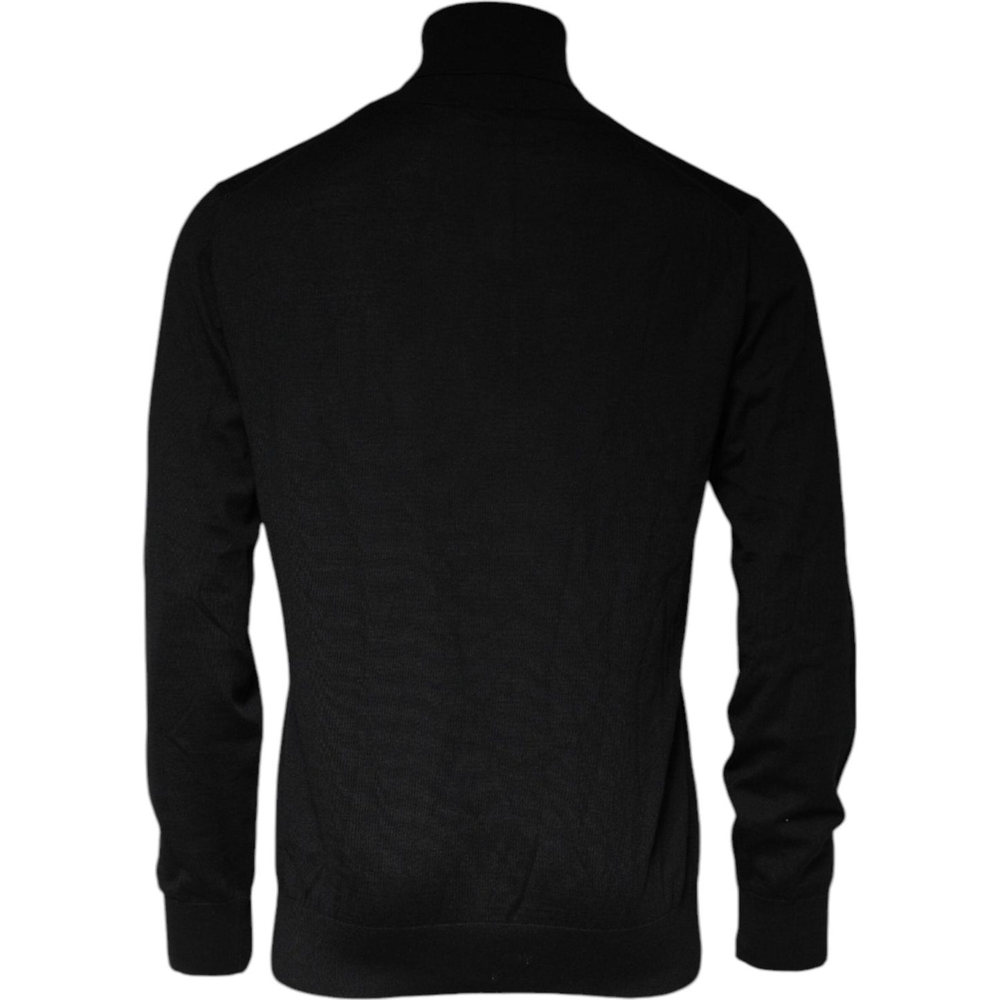 Dolce & Gabbana Black Long Sleeve Turtleneck Men Pullover Sweater Dolce & Gabbana Black