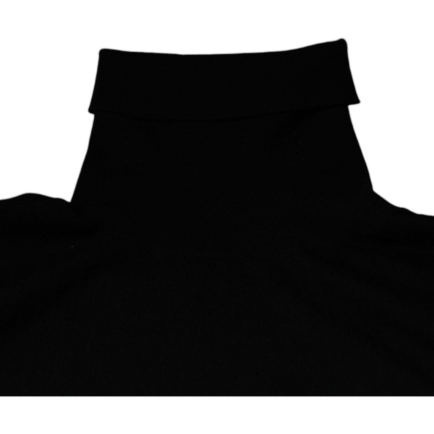 Dolce & Gabbana Black Long Sleeve Turtleneck Men Pullover Sweater Dolce & Gabbana Black