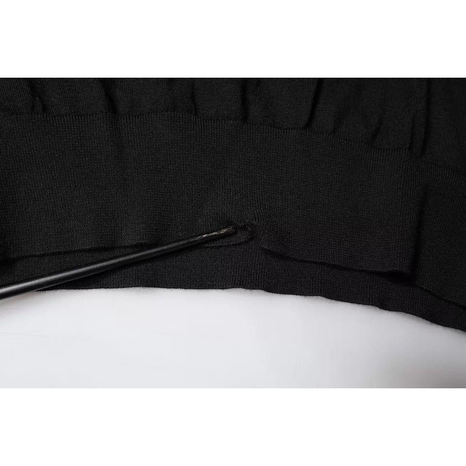 Dolce & Gabbana Black Long Sleeve Turtleneck Men Pullover Sweater Dolce & Gabbana Black