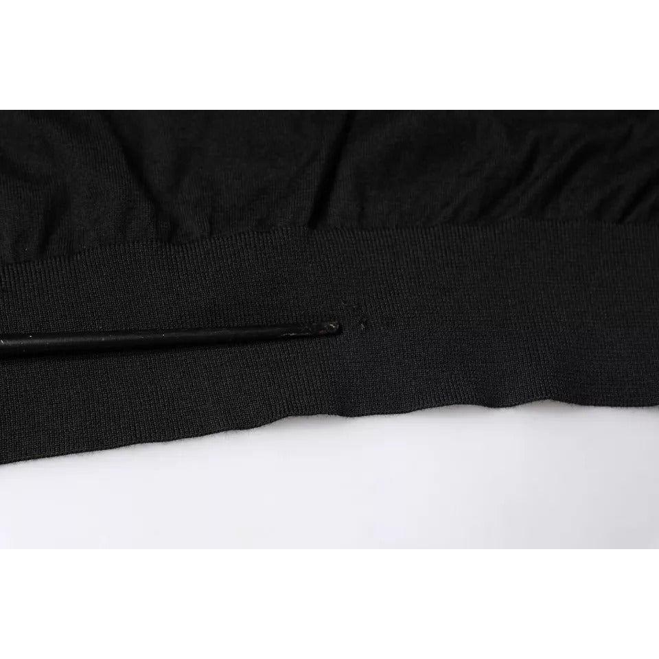 Dolce & Gabbana Black Long Sleeve Turtleneck Men Pullover Sweater Dolce & Gabbana Black