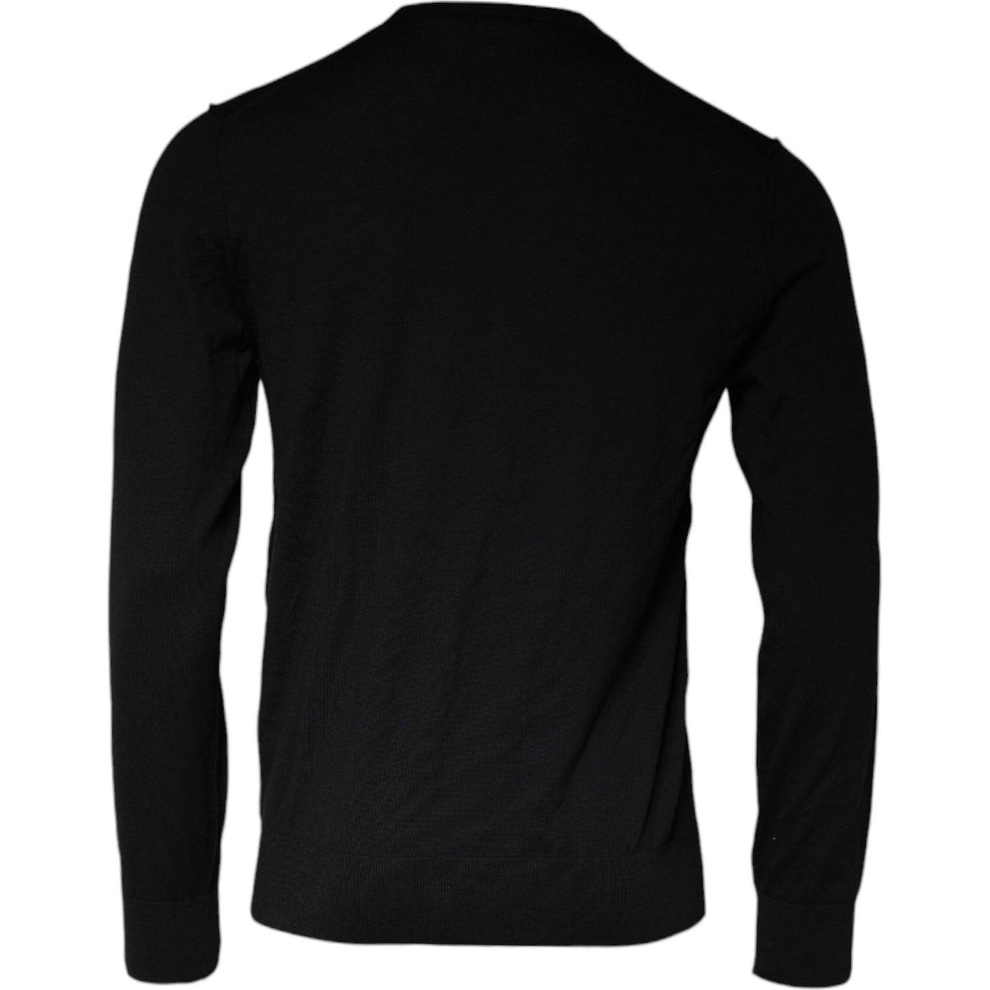 Dolce & Gabbana Black Crown Heart Crew Neck Pullover Sweater Dolce & Gabbana Black