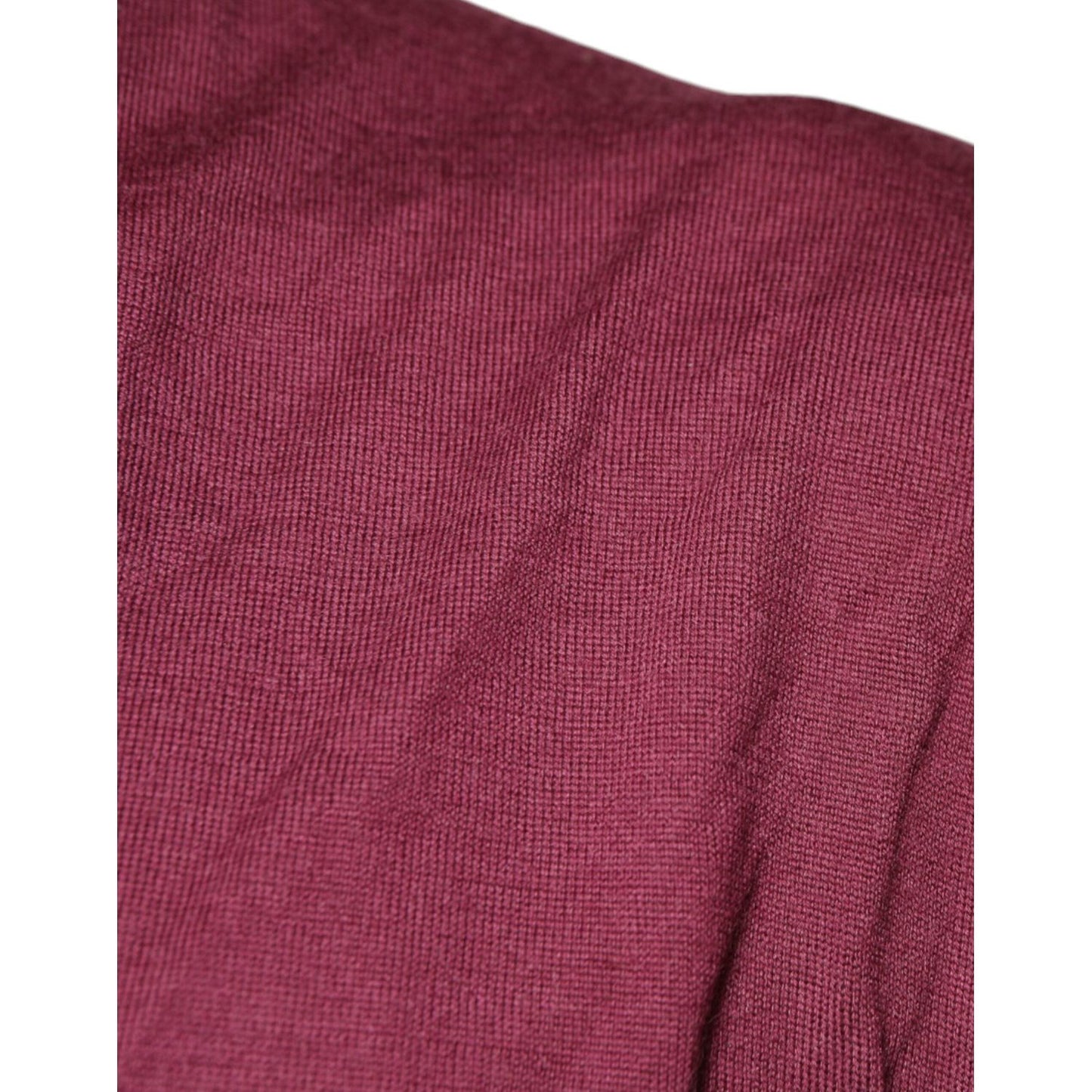 Dolce & Gabbana Maroon Cashmere V-neck Men Pullover Sweater Dolce & Gabbana Brown