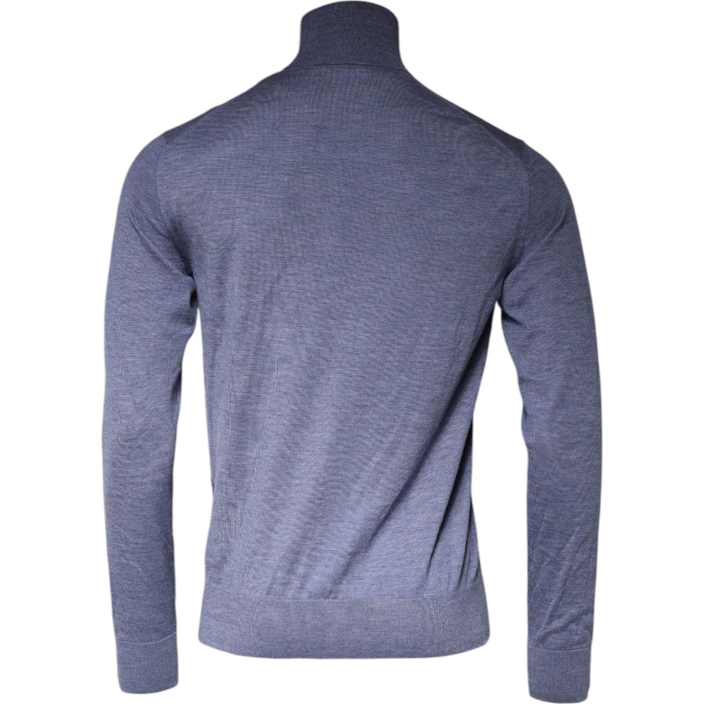 Dolce & Gabbana Purple Blue Long Sleeve Turtleneck Pullover Sweater Dolce & Gabbana Slate Gray