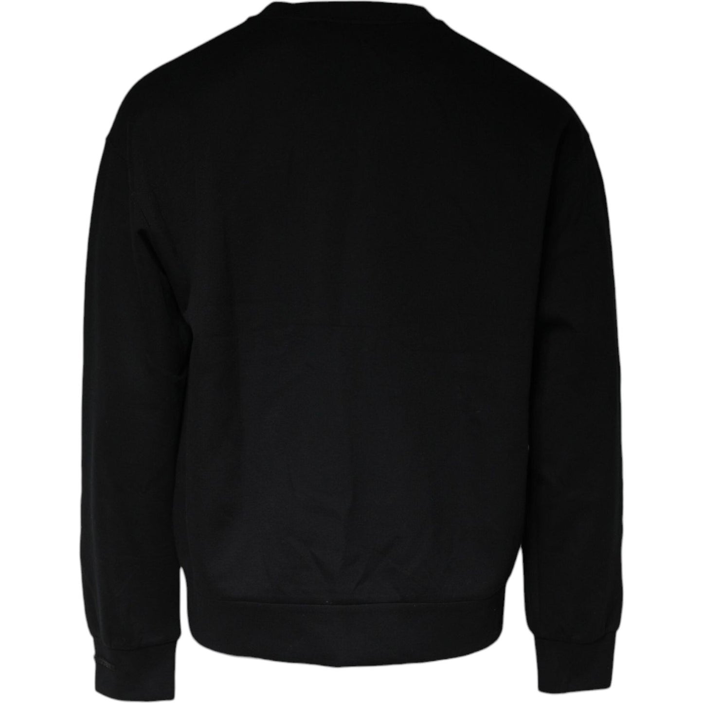 Dolce & Gabbana Black DG Logo Cotton Men Sweatshirt Sweater Dolce & Gabbana Black