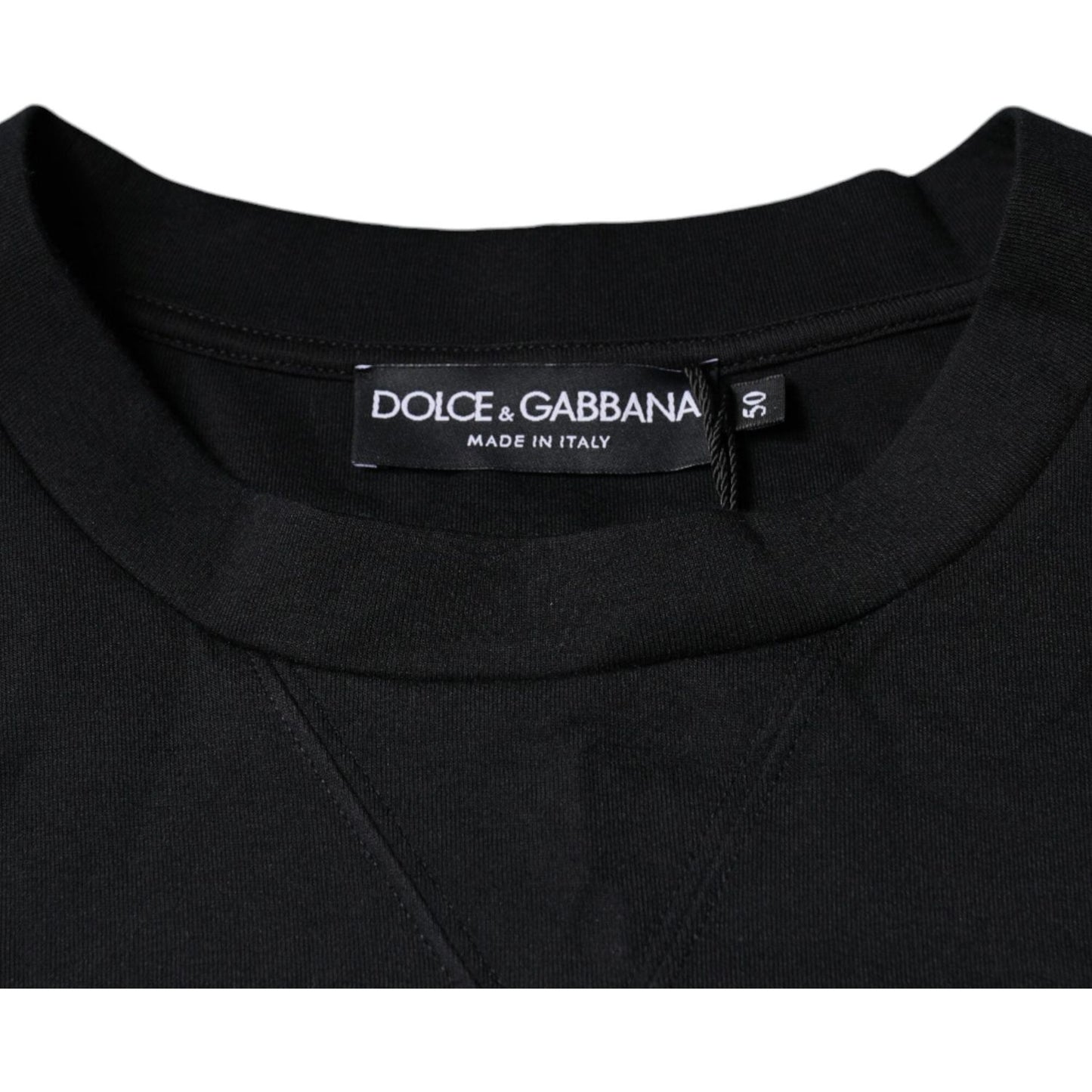 Dolce & Gabbana Black DG Logo Cotton Men Sweatshirt Sweater Dolce & Gabbana Black