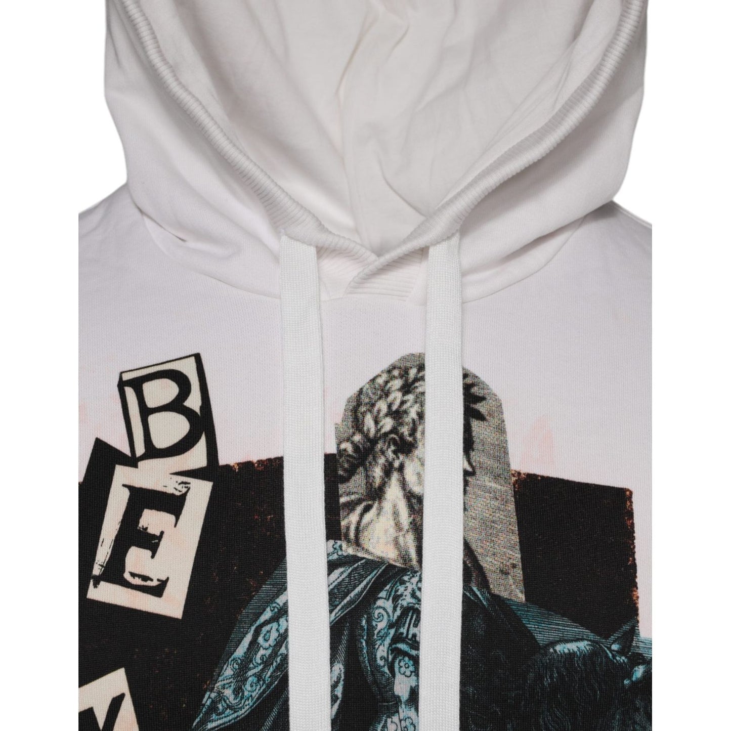 Dolce & Gabbana White Caesar Cotton Hooded Pullover Sweater Dolce & Gabbana Gray