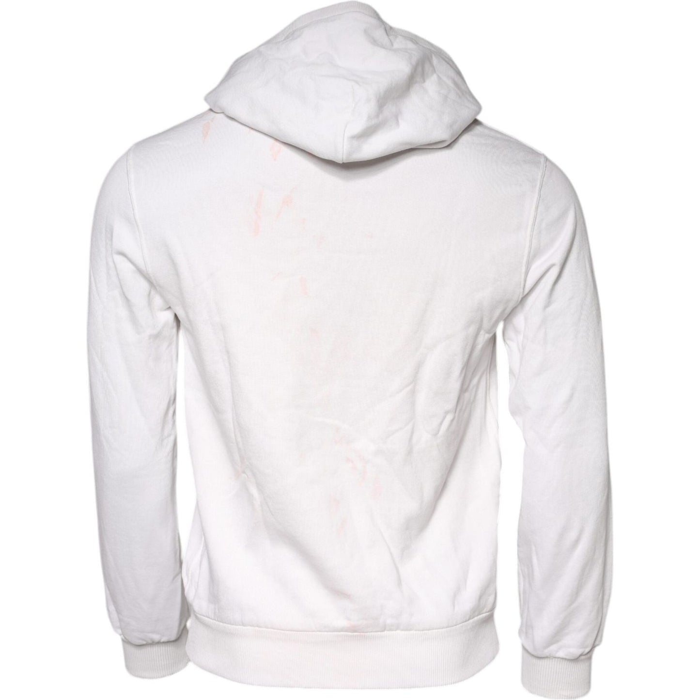Dolce & Gabbana White Caesar Cotton Hooded Pullover Sweater Dolce & Gabbana Lavender