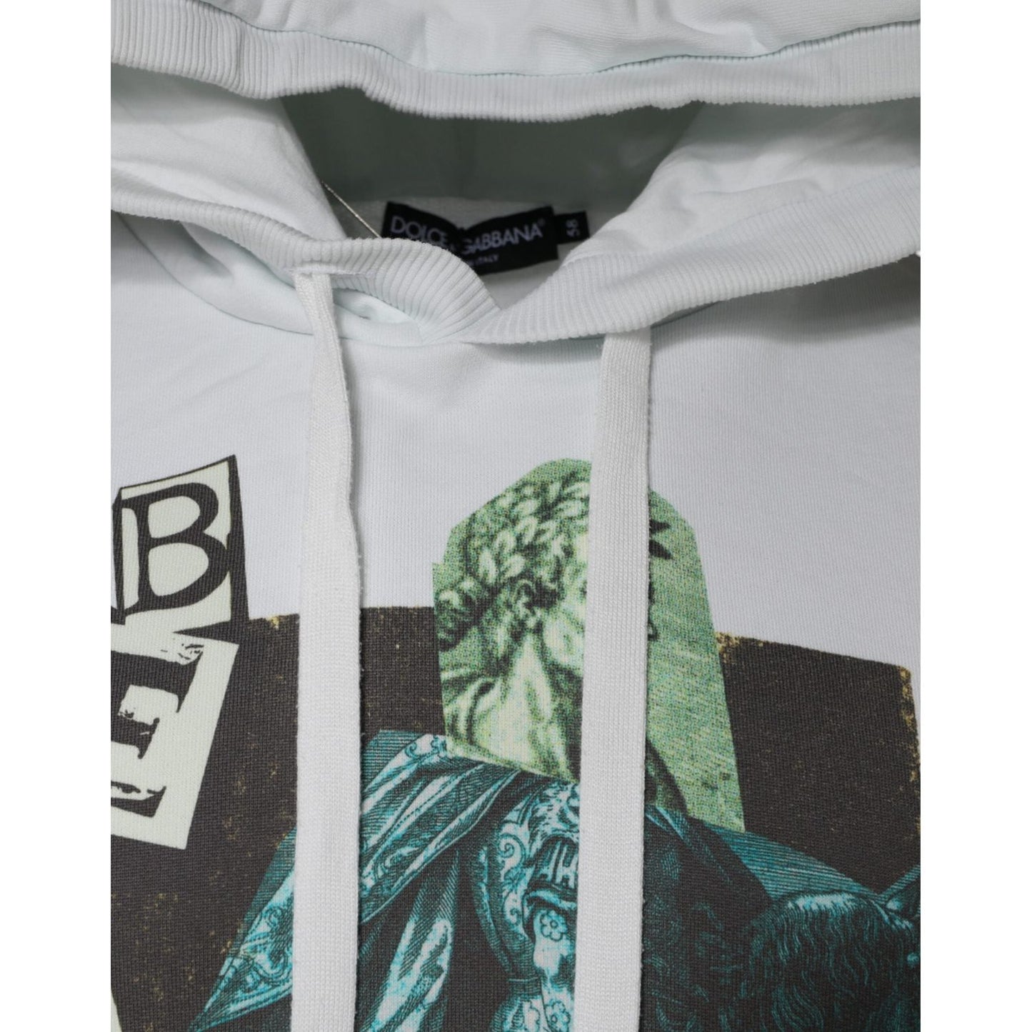 Dolce & Gabbana White Caesar Cotton Hooded Pullover Sweater Dolce & Gabbana Dark Slate Gray