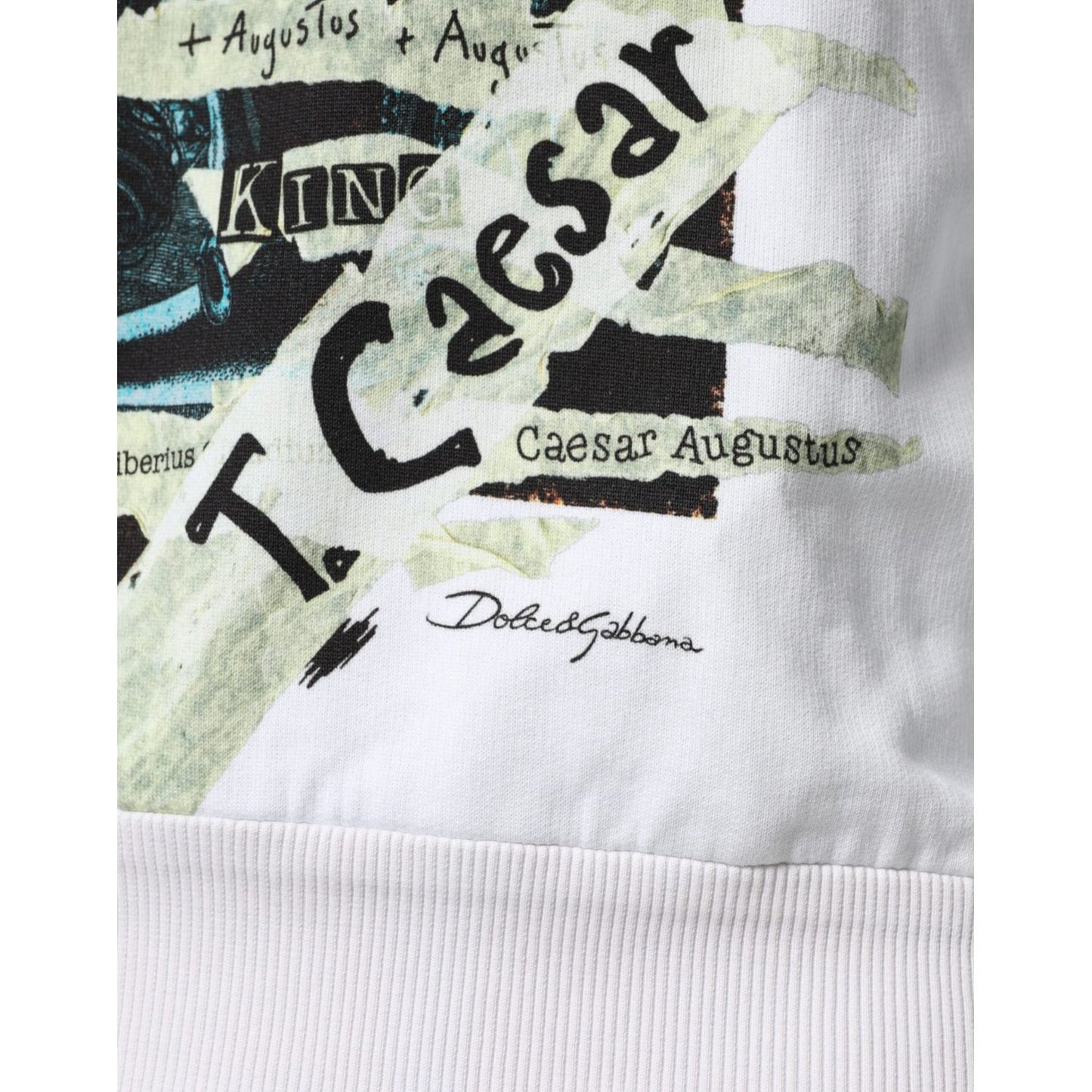 Dolce & Gabbana White Caesar Cotton Hooded Pullover Sweater Dolce & Gabbana Light Gray
