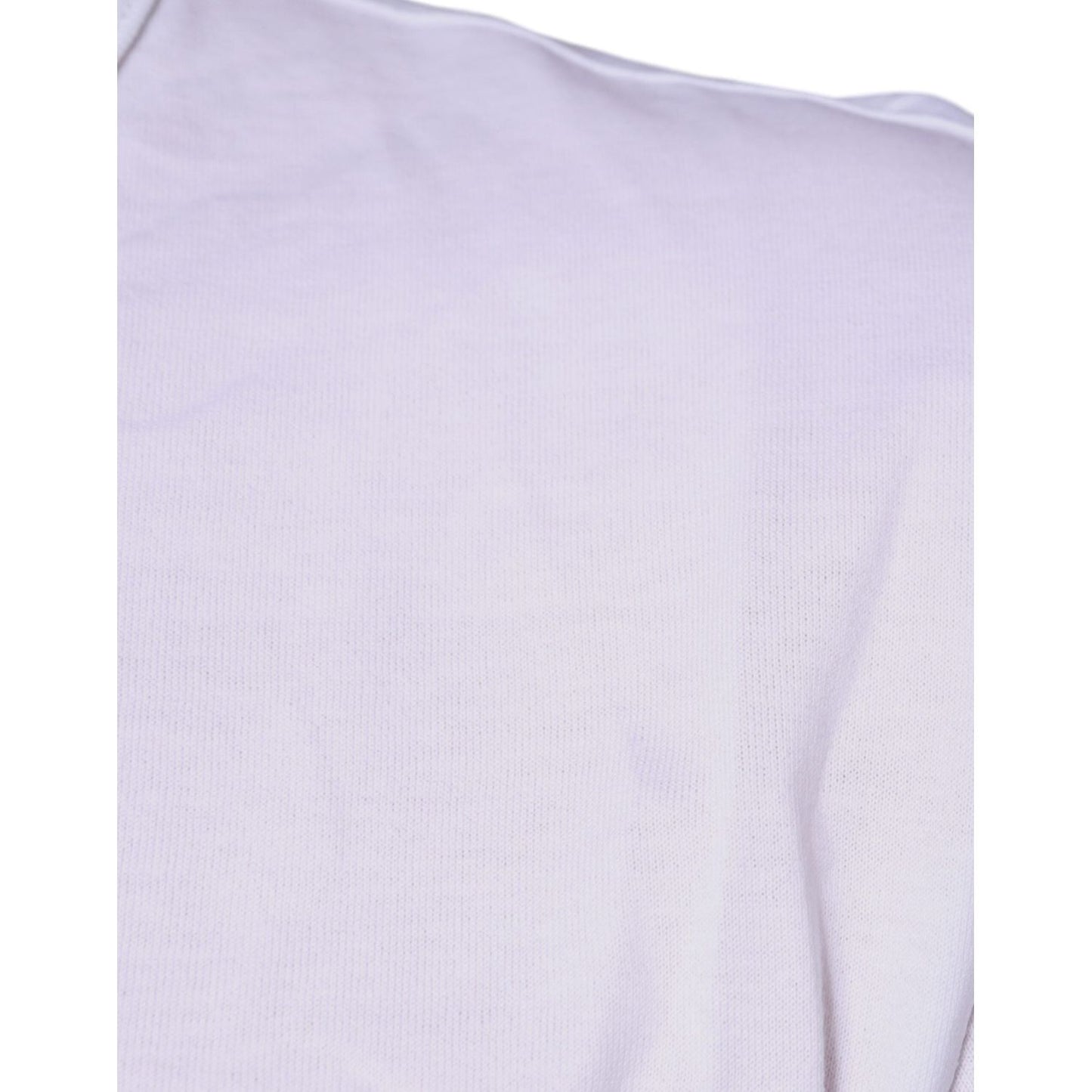 Dolce & Gabbana White Cotton V-neck Short Sleeves T-shirt Dolce & Gabbana Light Gray