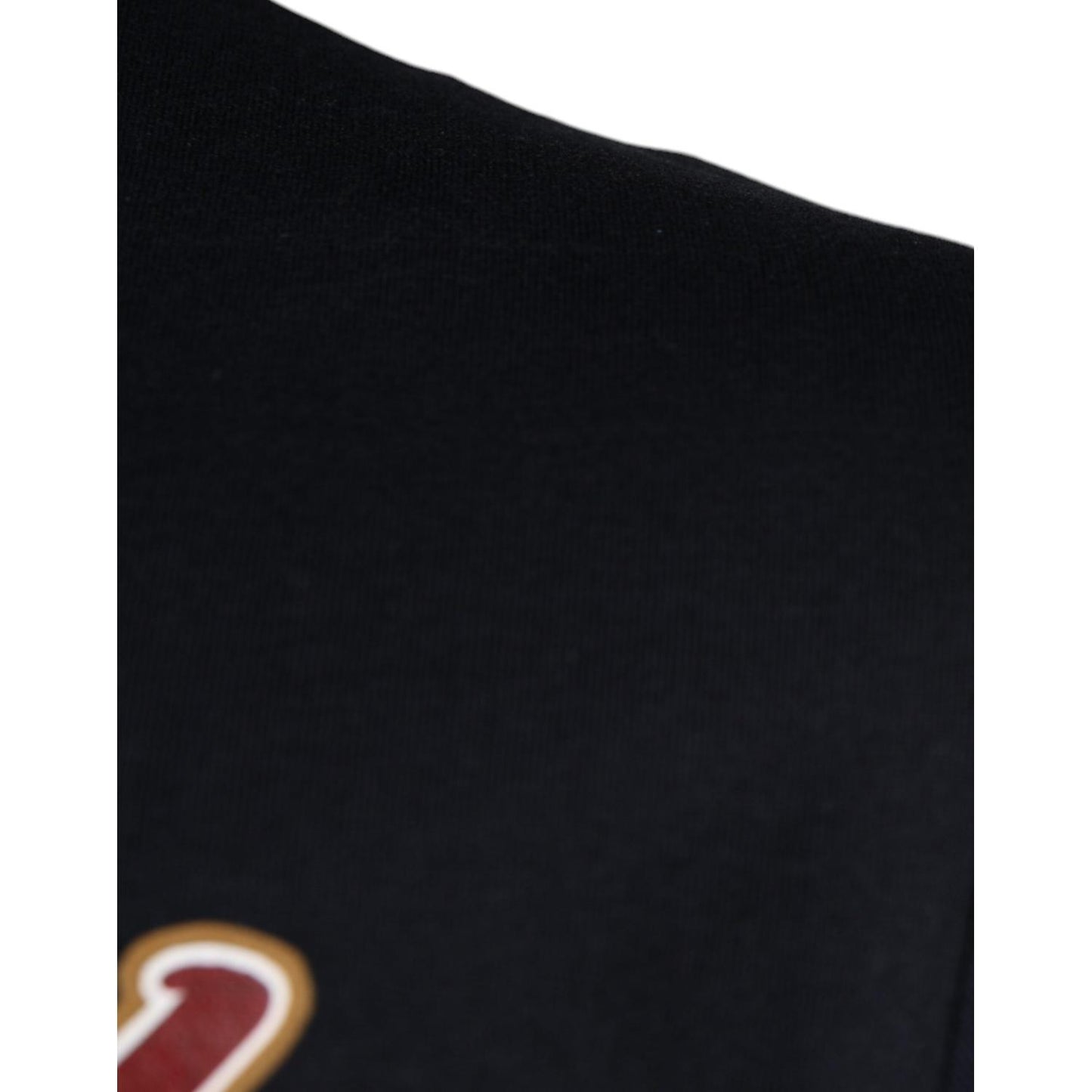 Dolce & Gabbana Black Graphic Print Cotton Crew Neck T-shirt Dolce & Gabbana Black