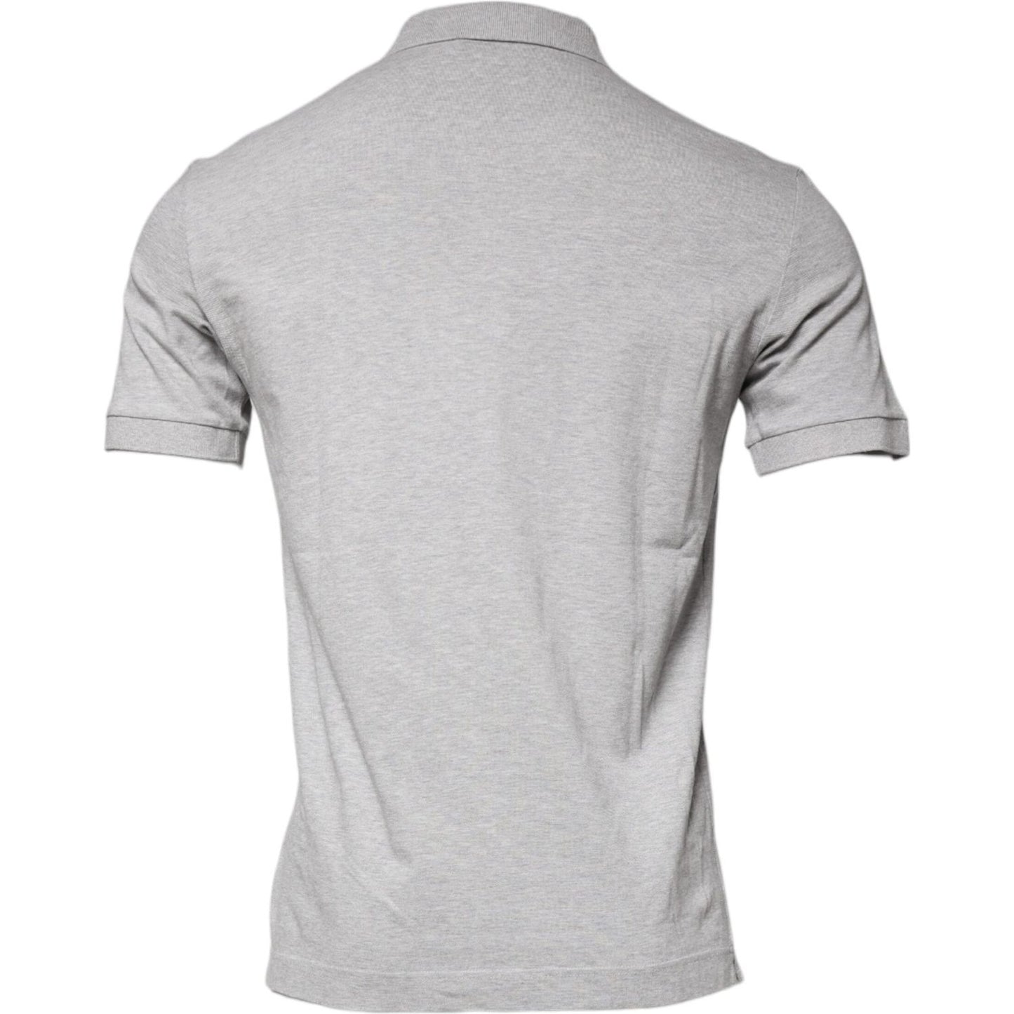 Dolce & Gabbana Gray Crown Collared ShortSleeve Polo T-shirt Dolce & Gabbana Gray