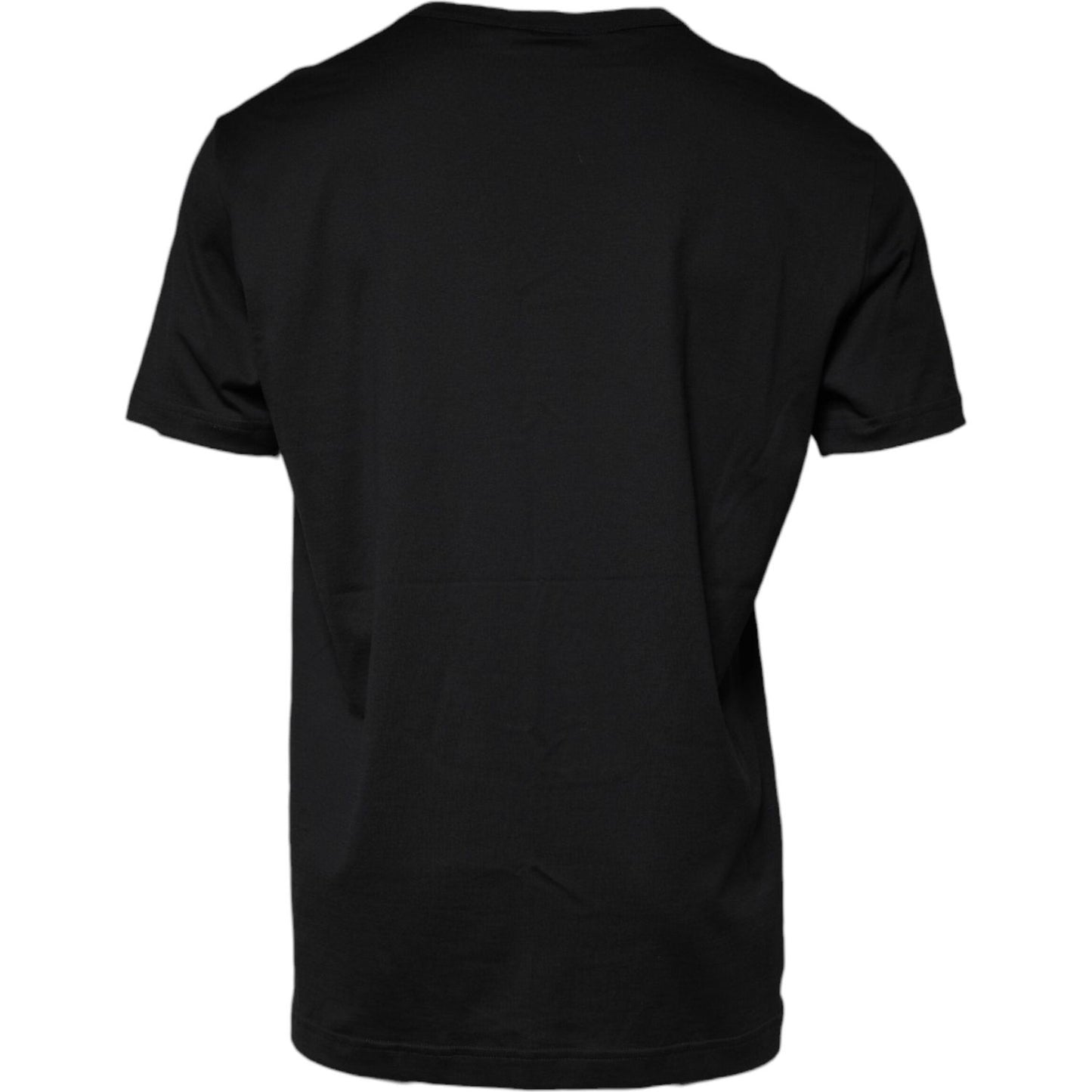 Dolce & Gabbana Black Cotton Shorts Sleeves Crewneck T-shirt Dolce & Gabbana Black