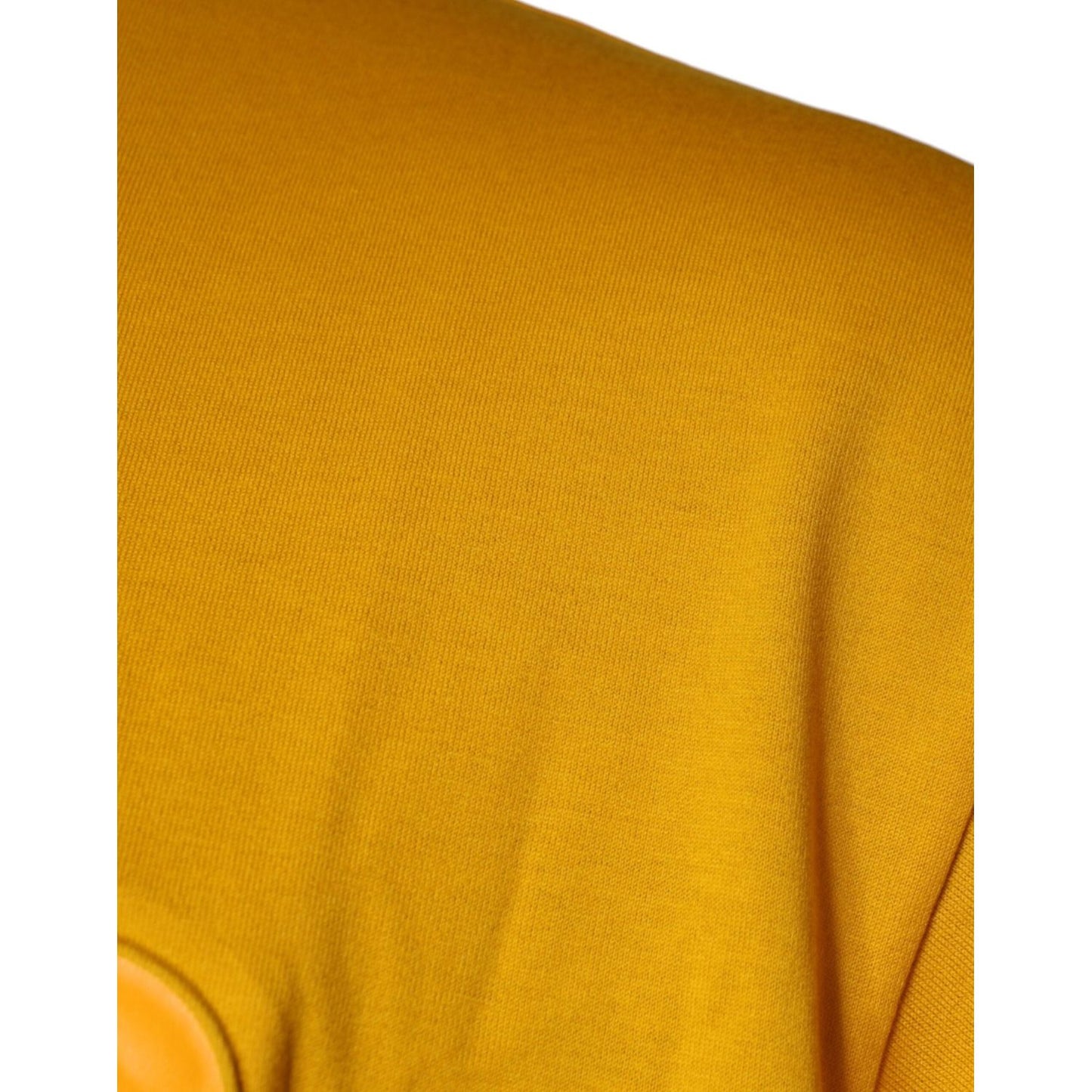 Dolce & Gabbana Mustard Embossed Logo Crew Neck T-shirt Dolce & Gabbana Dark Goldenrod