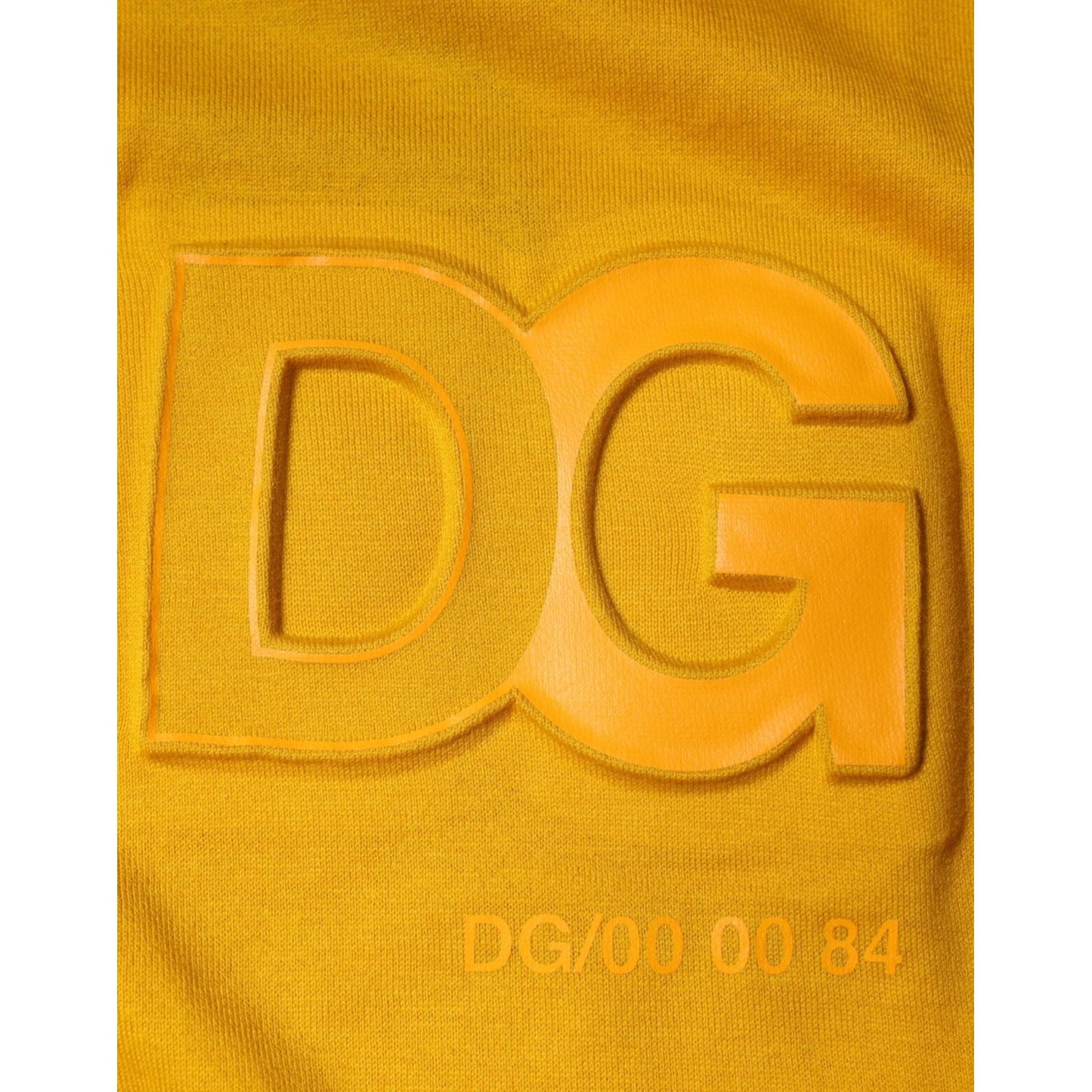 Dolce & Gabbana Mustard Embossed Logo Crew Neck T-shirt Dolce & Gabbana Goldenrod