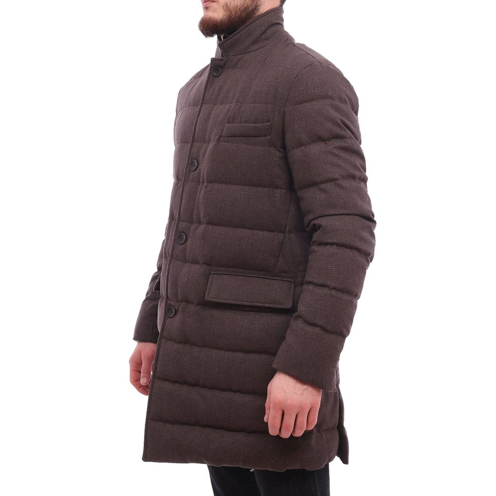 Herno Brown Wool Jacket Herno Dark Slate Gray