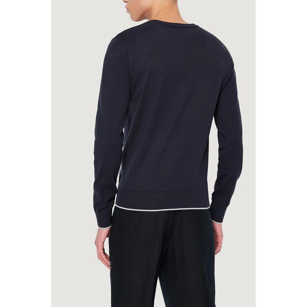 Armani Exchange Blue Cotton T-Shirt Armani Exchange Dark Slate Gray
