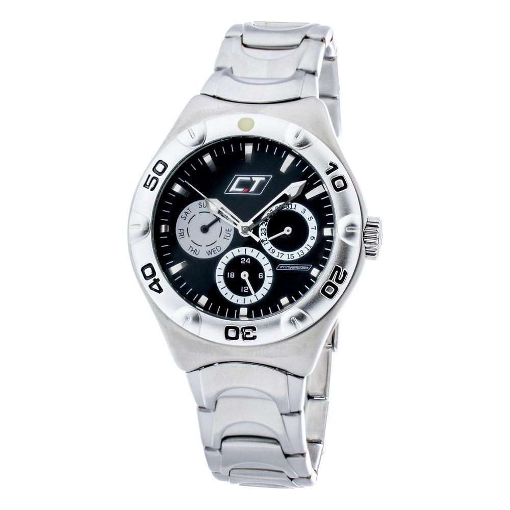 Chronotech Gray Stainless Steel Watch Chronotech Black