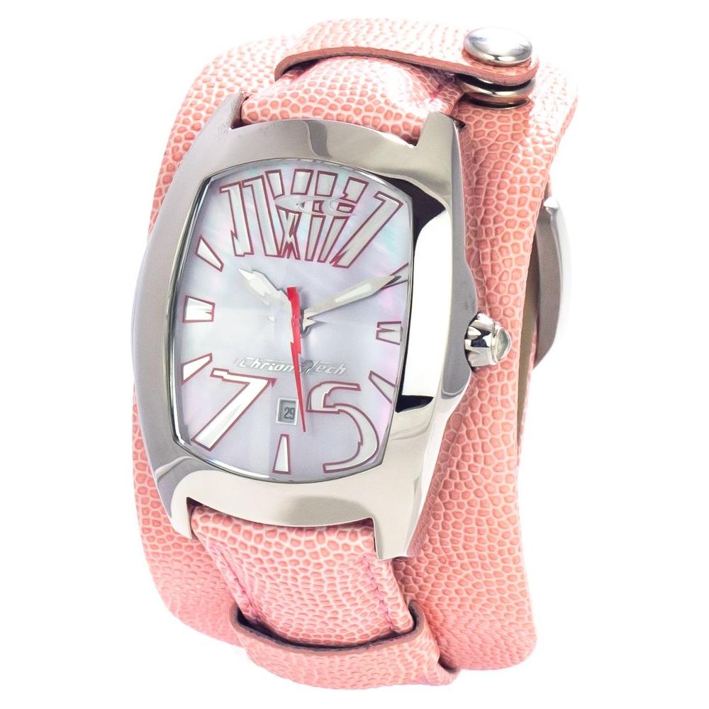 Chronotech Multicolor Leather Watch Chronotech Light Gray