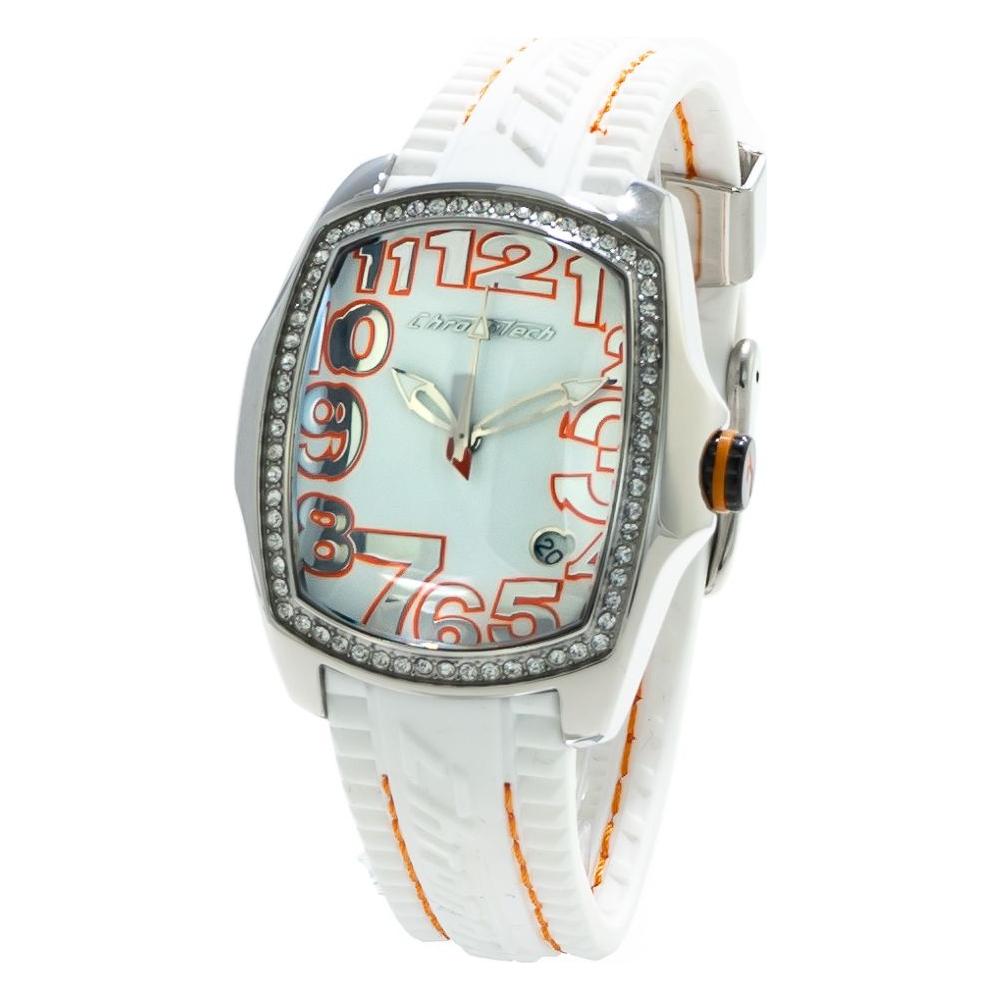 Chronotech White Rubber Watch Chronotech Light Gray