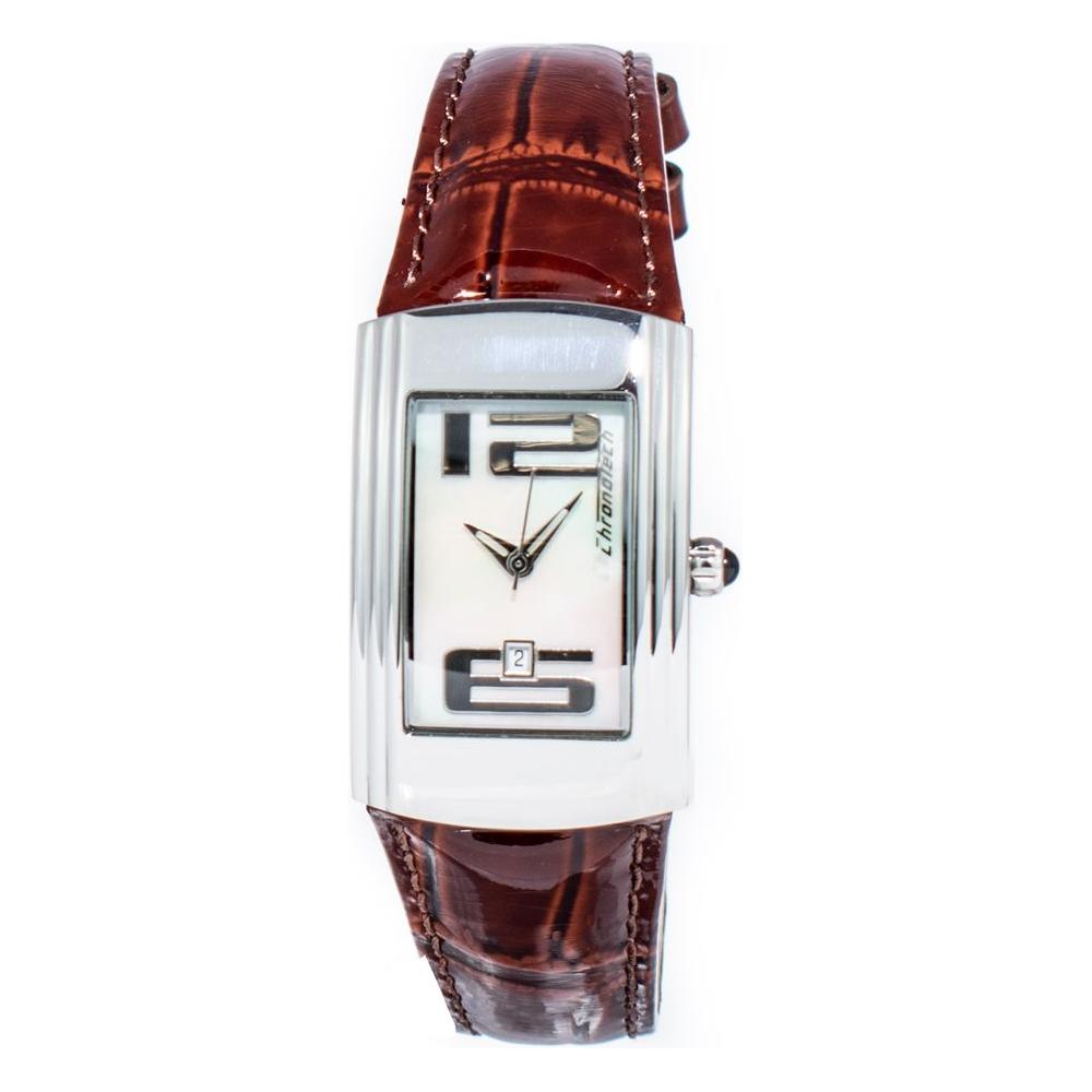 Chronotech Brown Leather Watch Chronotech Light Gray