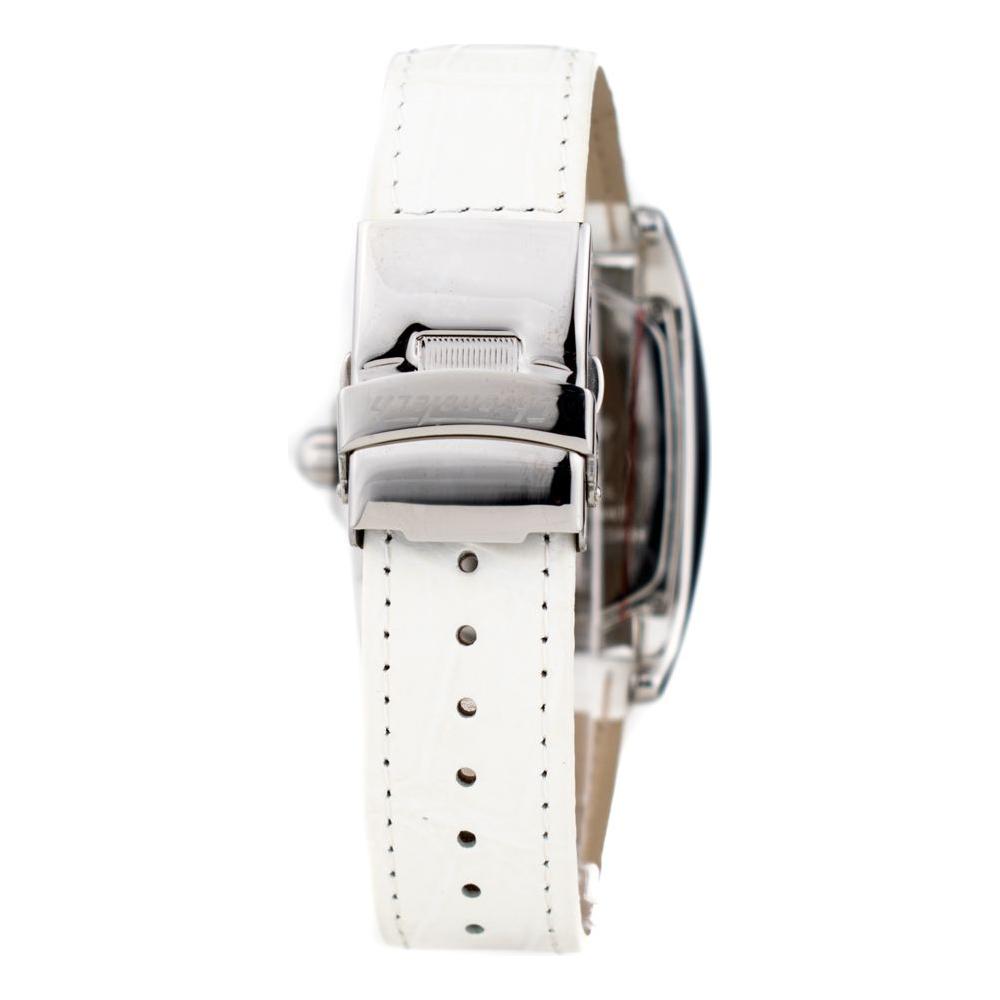 Chronotech White Leather Watch Chronotech Antique White