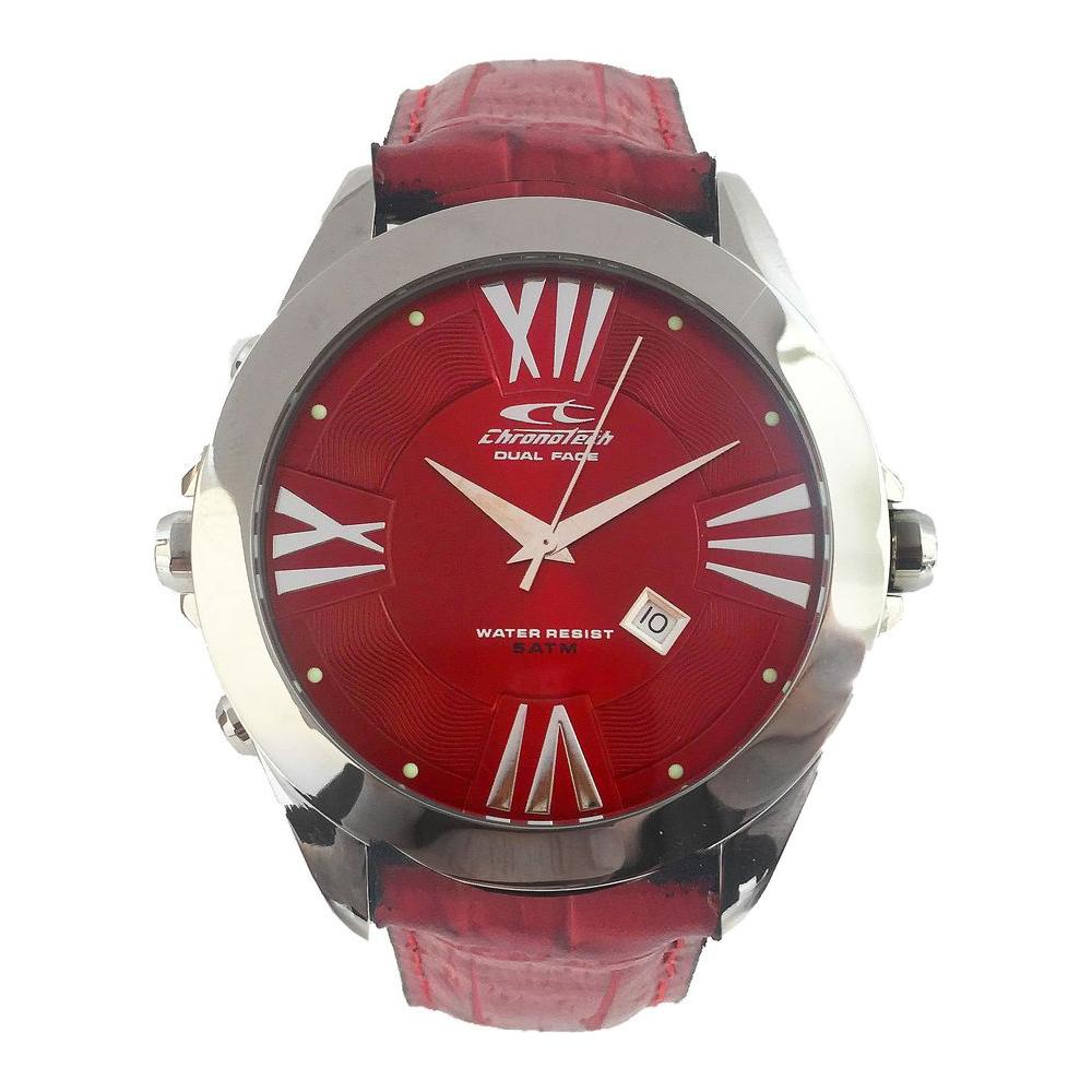 Chronotech Black Leather Watch Chronotech Sienna