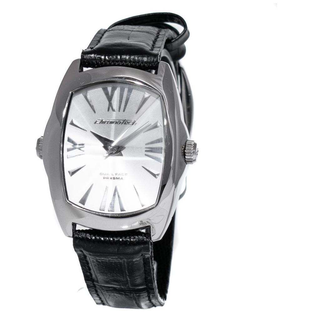 Chronotech Black Leather Watch Chronotech Dark Slate Gray
