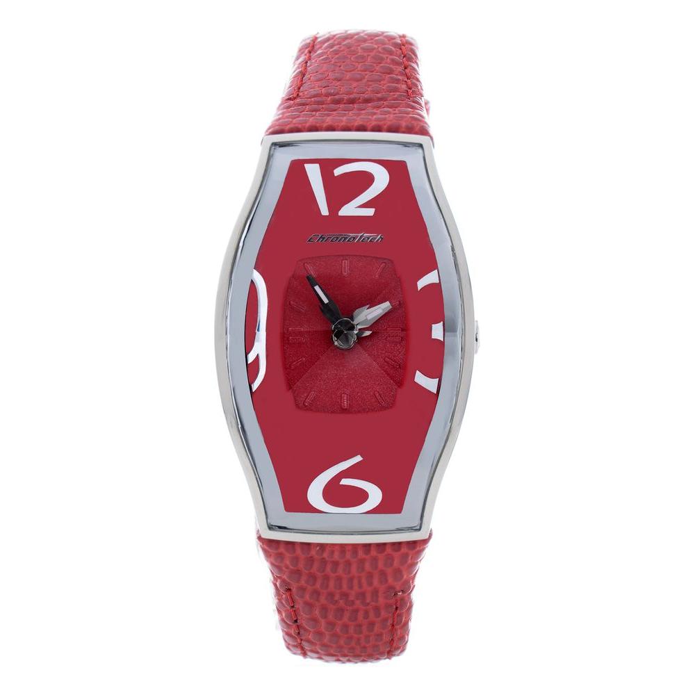 Chronotech Red Leather Watch Chronotech Brown
