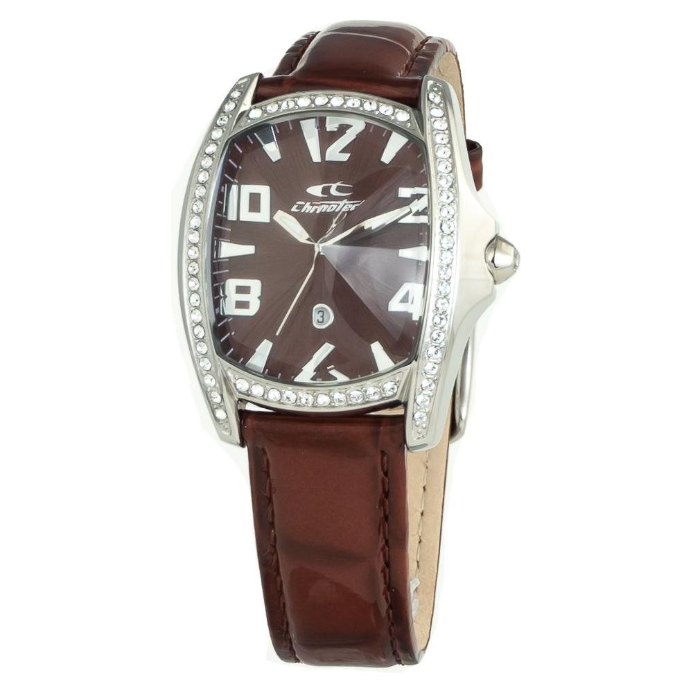 Chronotech Brown Leather Watch Chronotech Dark Olive Green