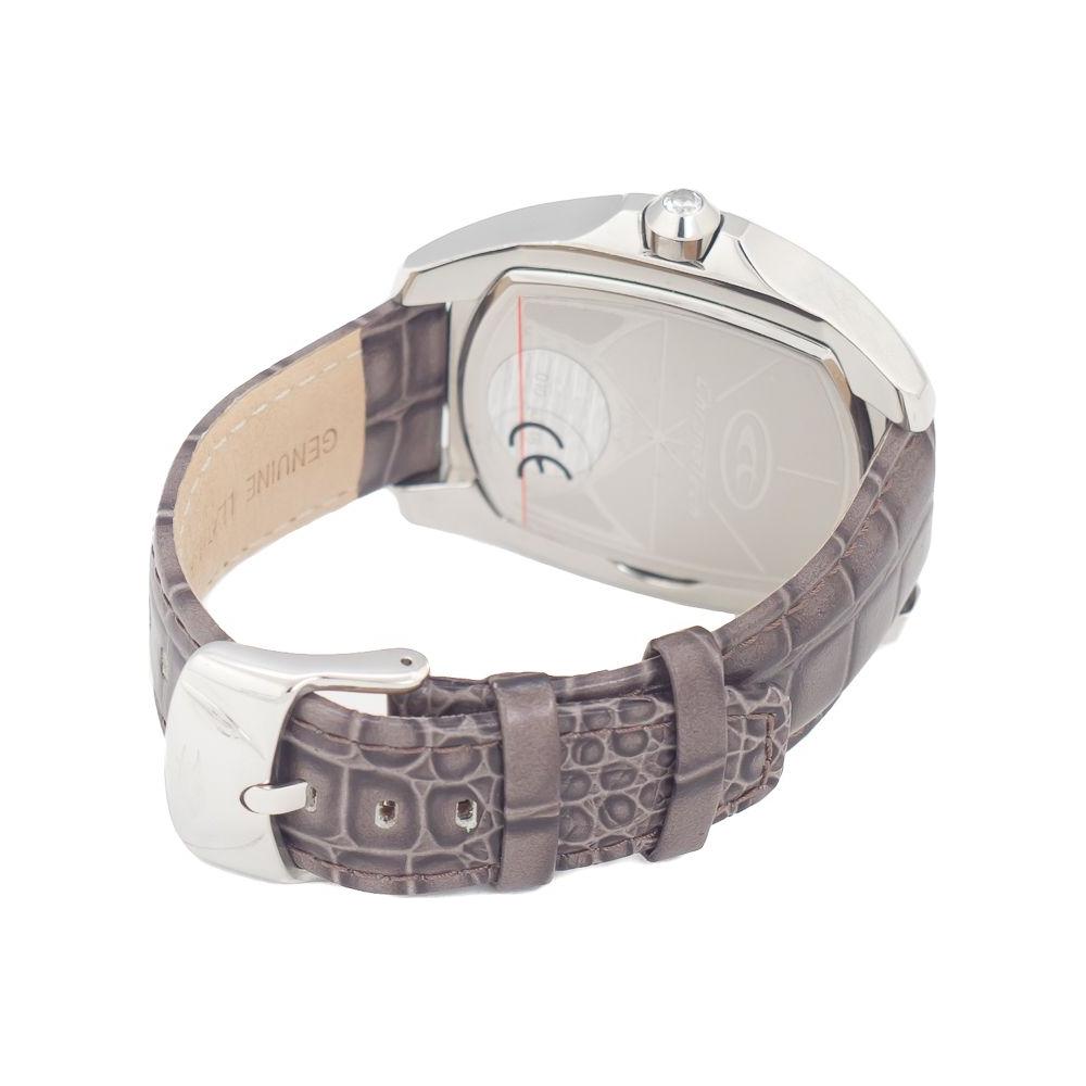 Chronotech Gray Leather Watch Chronotech Light Gray