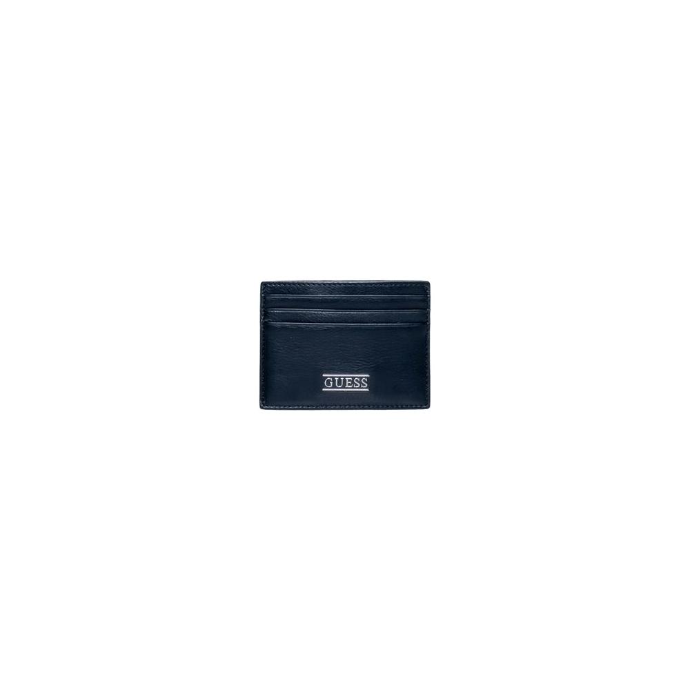 Guess Black Leather Wallet Guess Dark Slate Gray