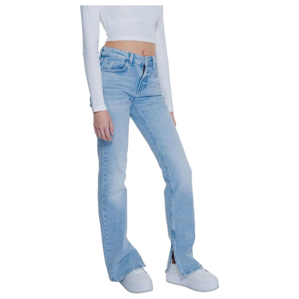 Guess Light Blue Cotton Jeans & Pant Guess Dark Gray