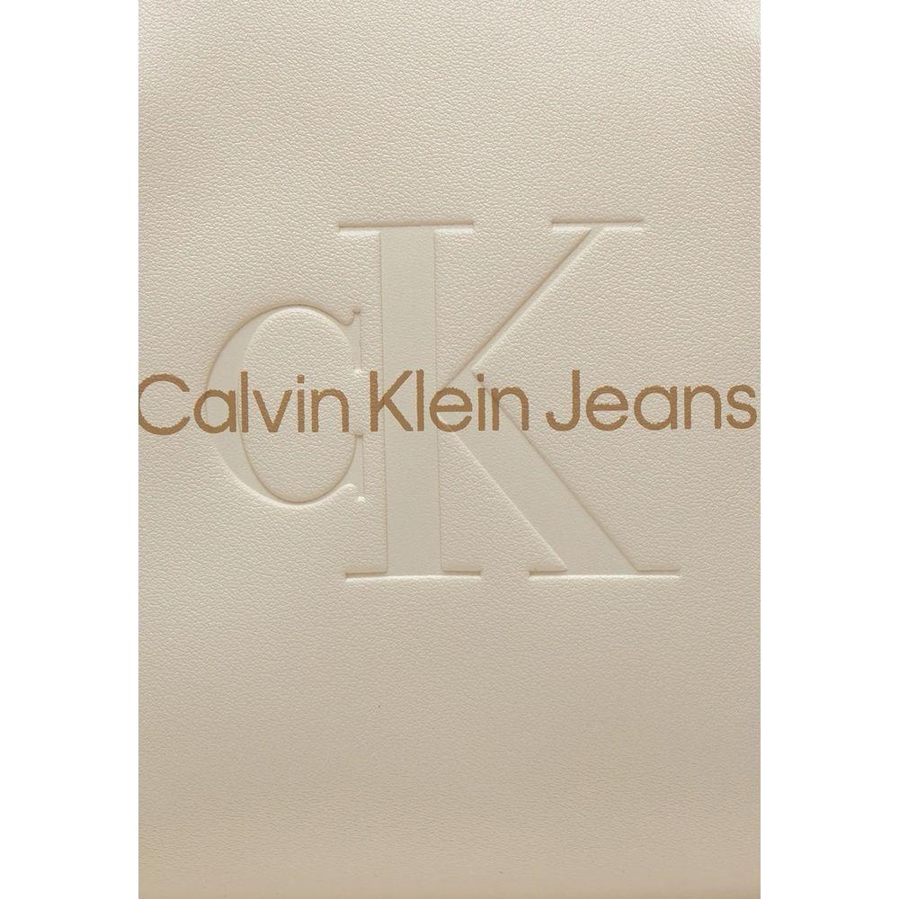 Calvin Klein Jeans Beige Synthetic Leather Handbag Calvin Klein Jeans Gray