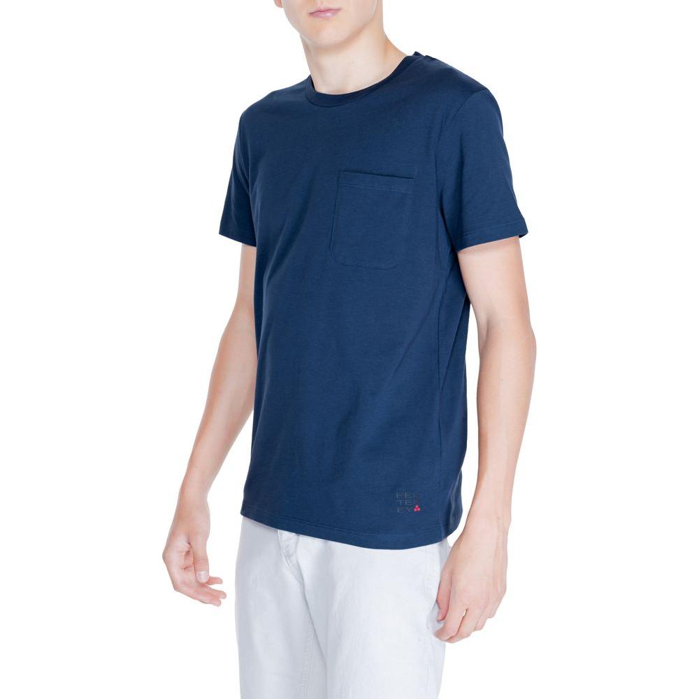 Peuterey Blue Cotton T-Shirt Peuterey Dark Slate Gray