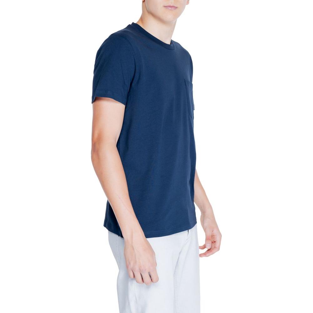 Peuterey Blue Cotton T-Shirt Peuterey Dark Slate Gray