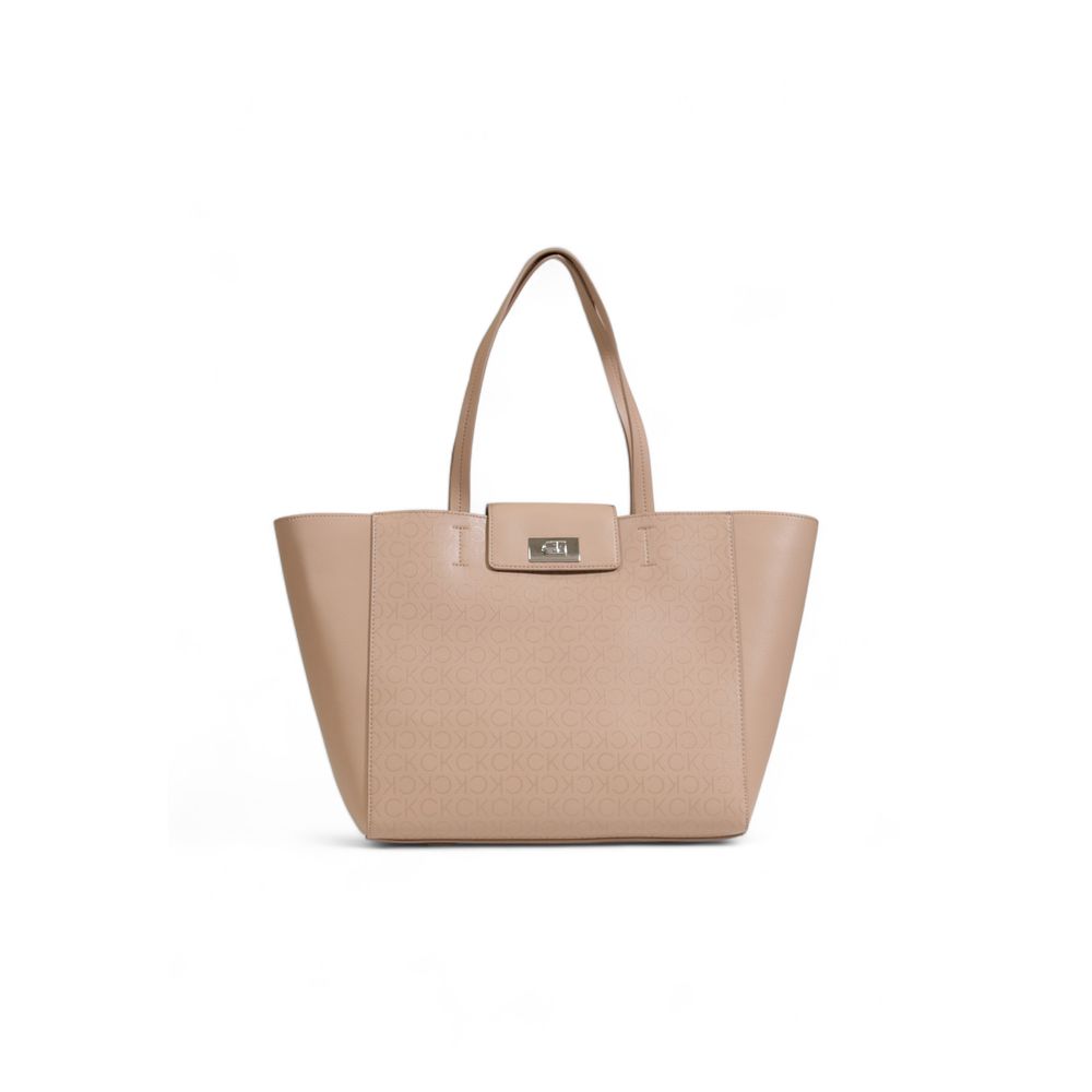 Calvin Klein Beige Recycled Polyester Handbag Calvin Klein Rosy Brown