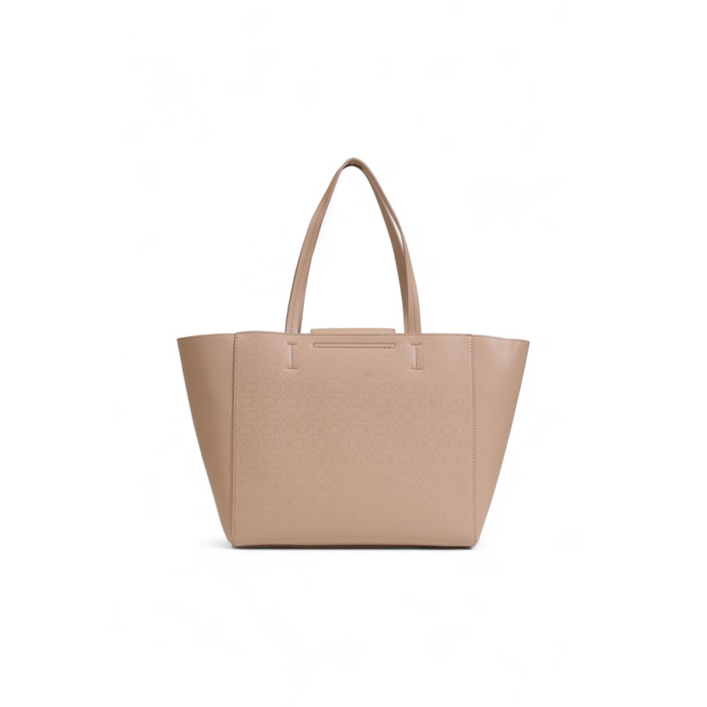 Calvin Klein Beige Recycled Polyester Handbag Calvin Klein Rosy Brown