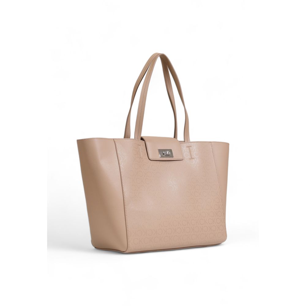 Calvin Klein Beige Recycled Polyester Handbag Calvin Klein Tan