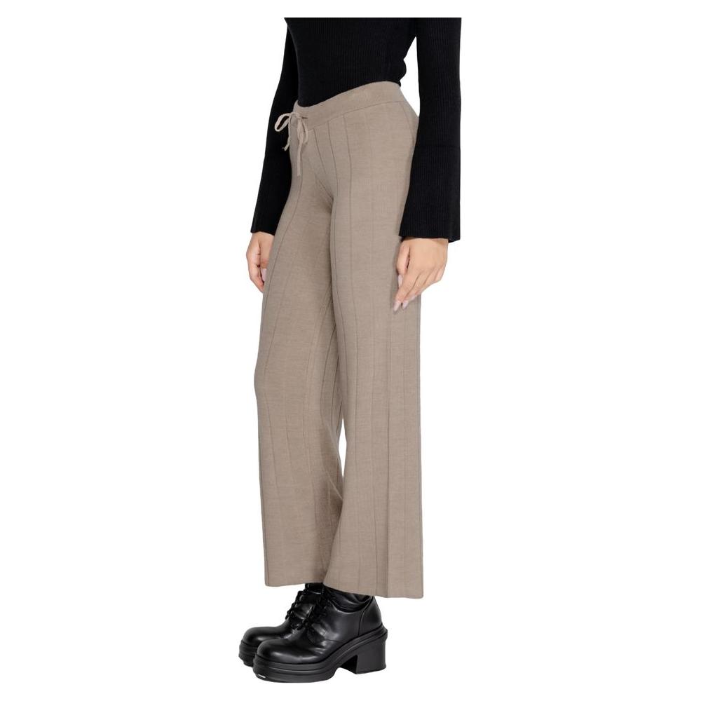 Only Beige Acrylic Jeans & Pant Only Rosy Brown