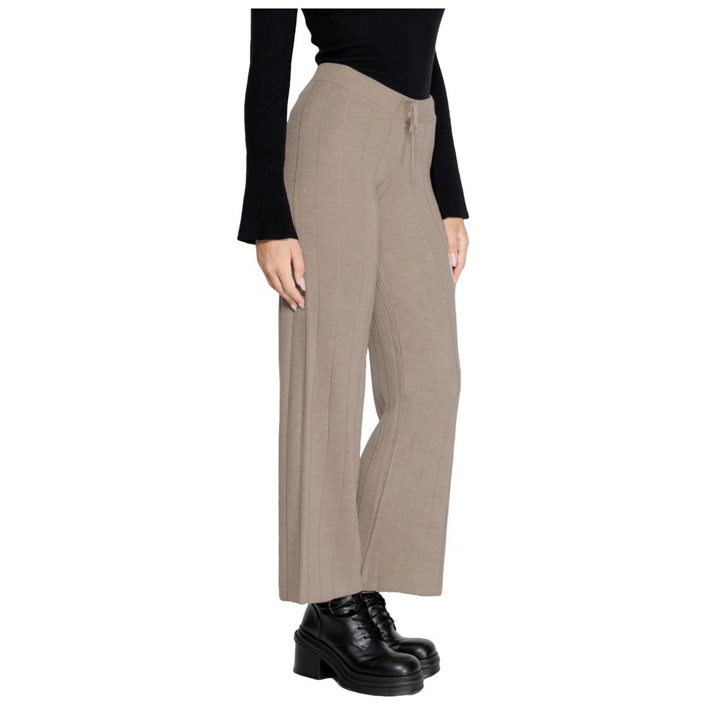 Only Beige Acrylic Jeans & Pant Only Rosy Brown
