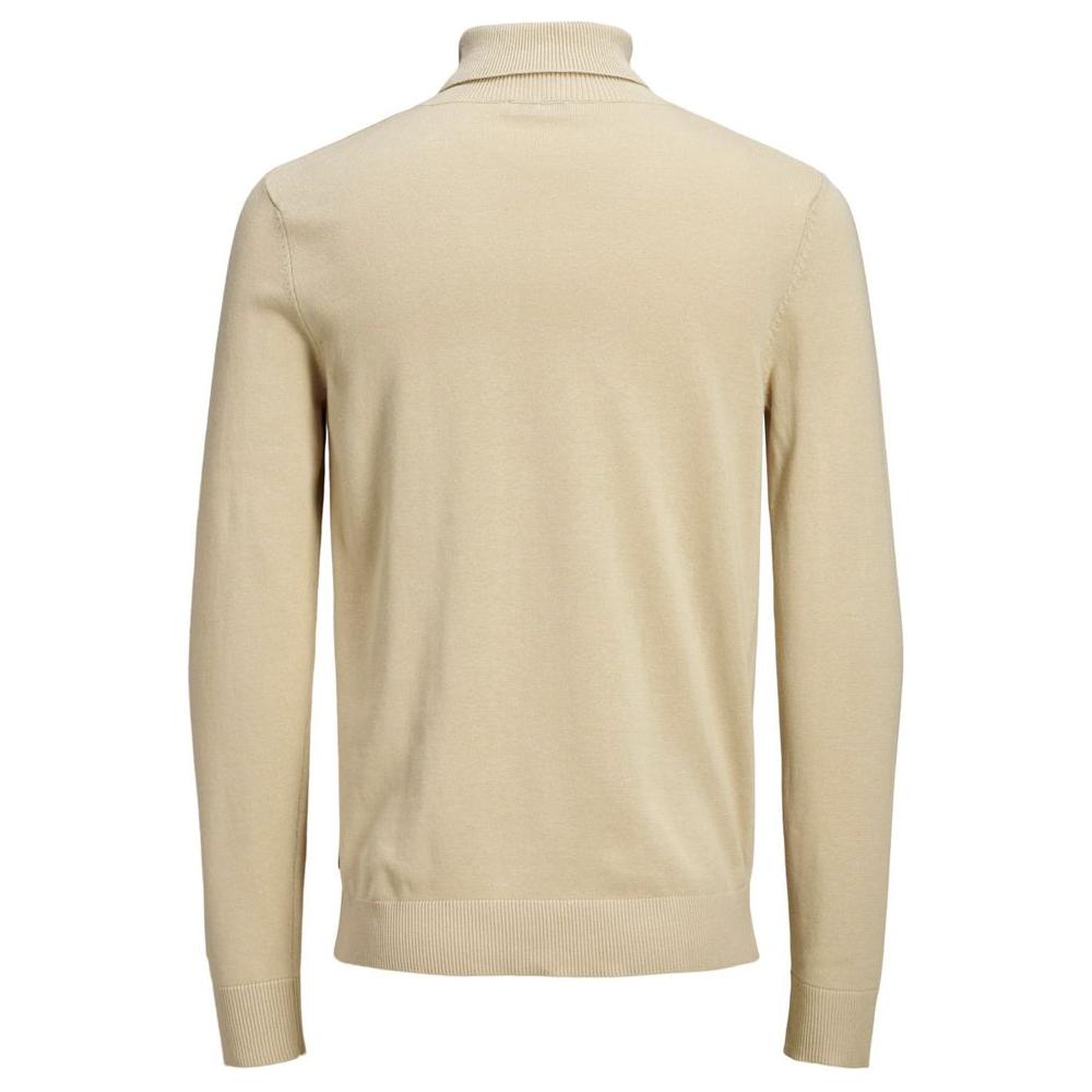 Jack Jones Beige Cotton Sweater Jack Jones Tan