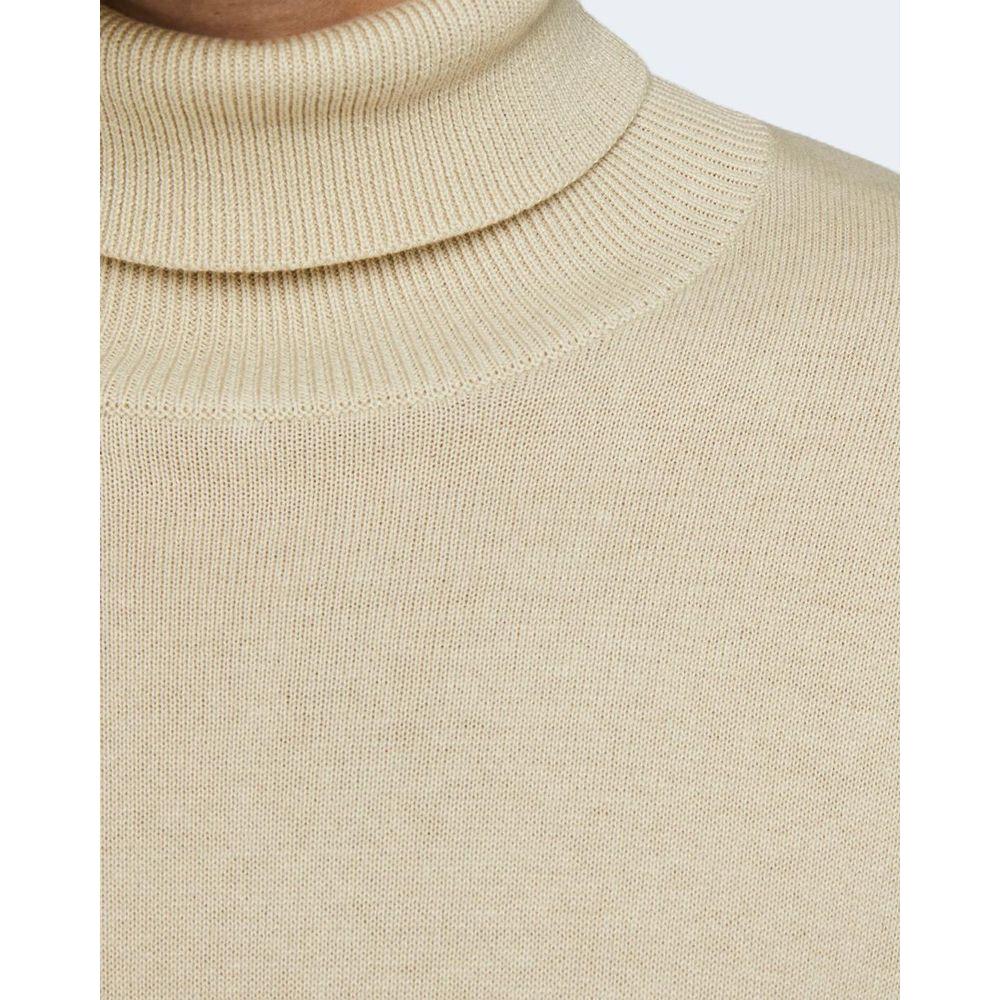 Jack Jones Beige Cotton Sweater Jack Jones Gray