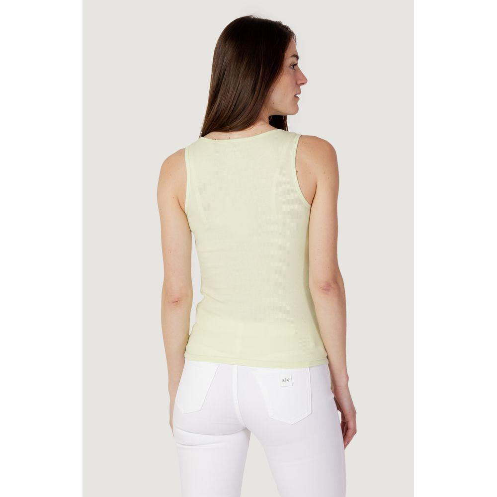 Guess Green Cotton Tops & T-Shirt Guess Light Gray