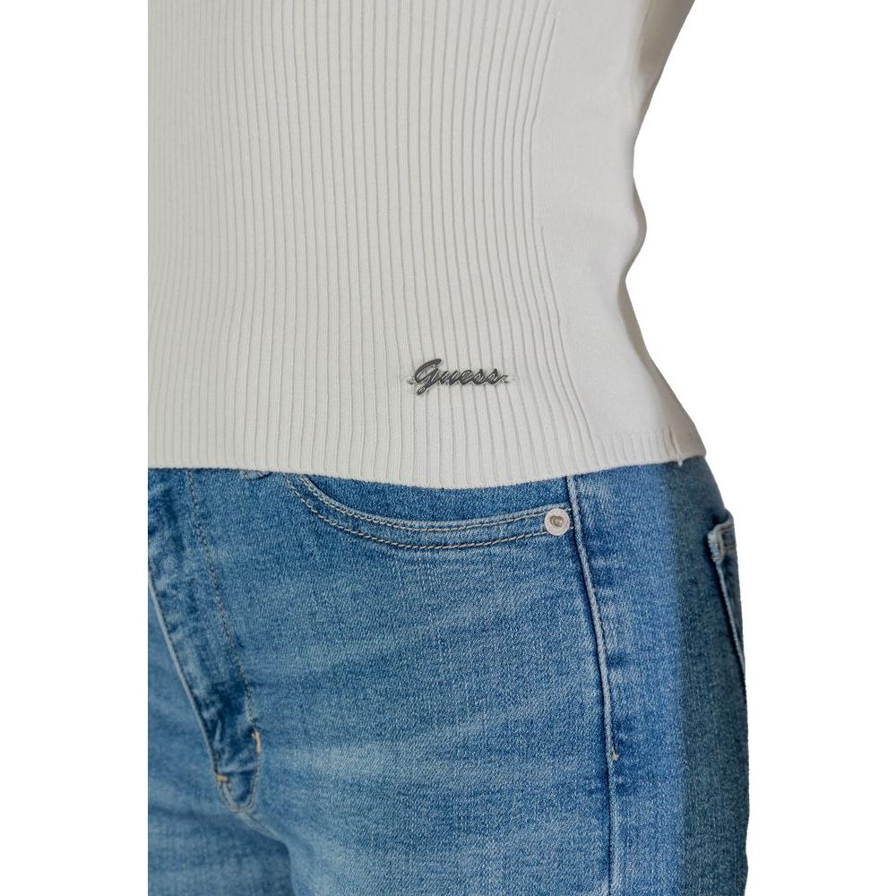 Guess Cream Viscose Tops & T-Shirt Guess Gray