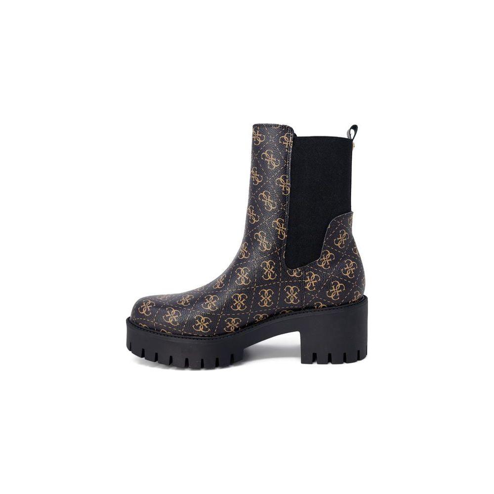 Guess Black Leather Boot Guess Dark Slate Gray
