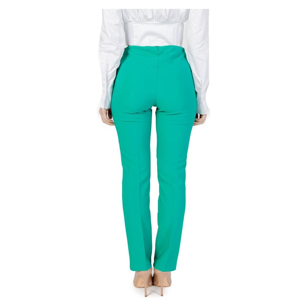 Sandro Ferrone Green Polyester Jeans & Pant Sandro Ferrone Light Sea Green